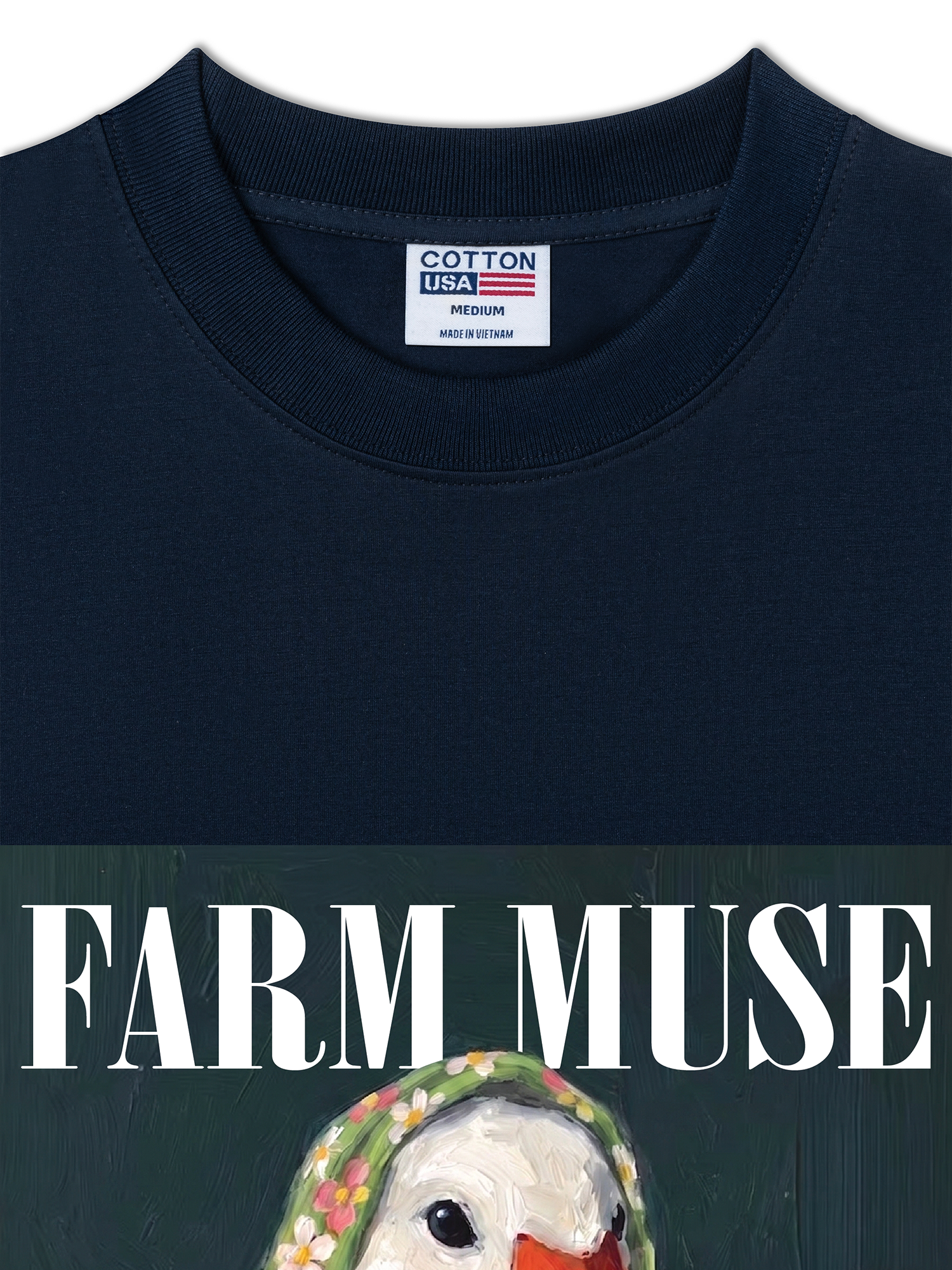Áo Thun Relaxed Fit Farm Muse White Duck