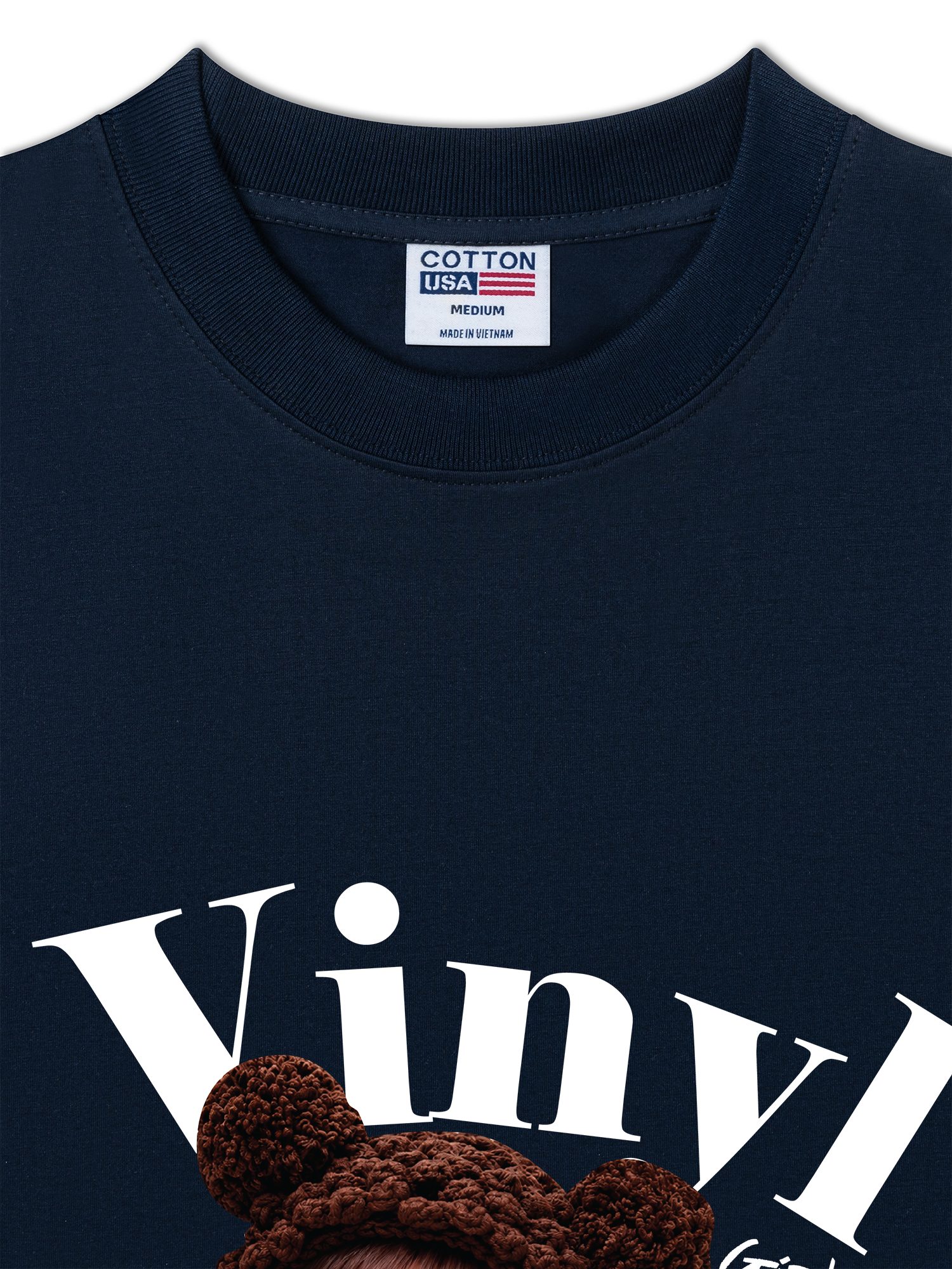 Áo Thun Relaxed Fit Cute Gang Vinyl Girl