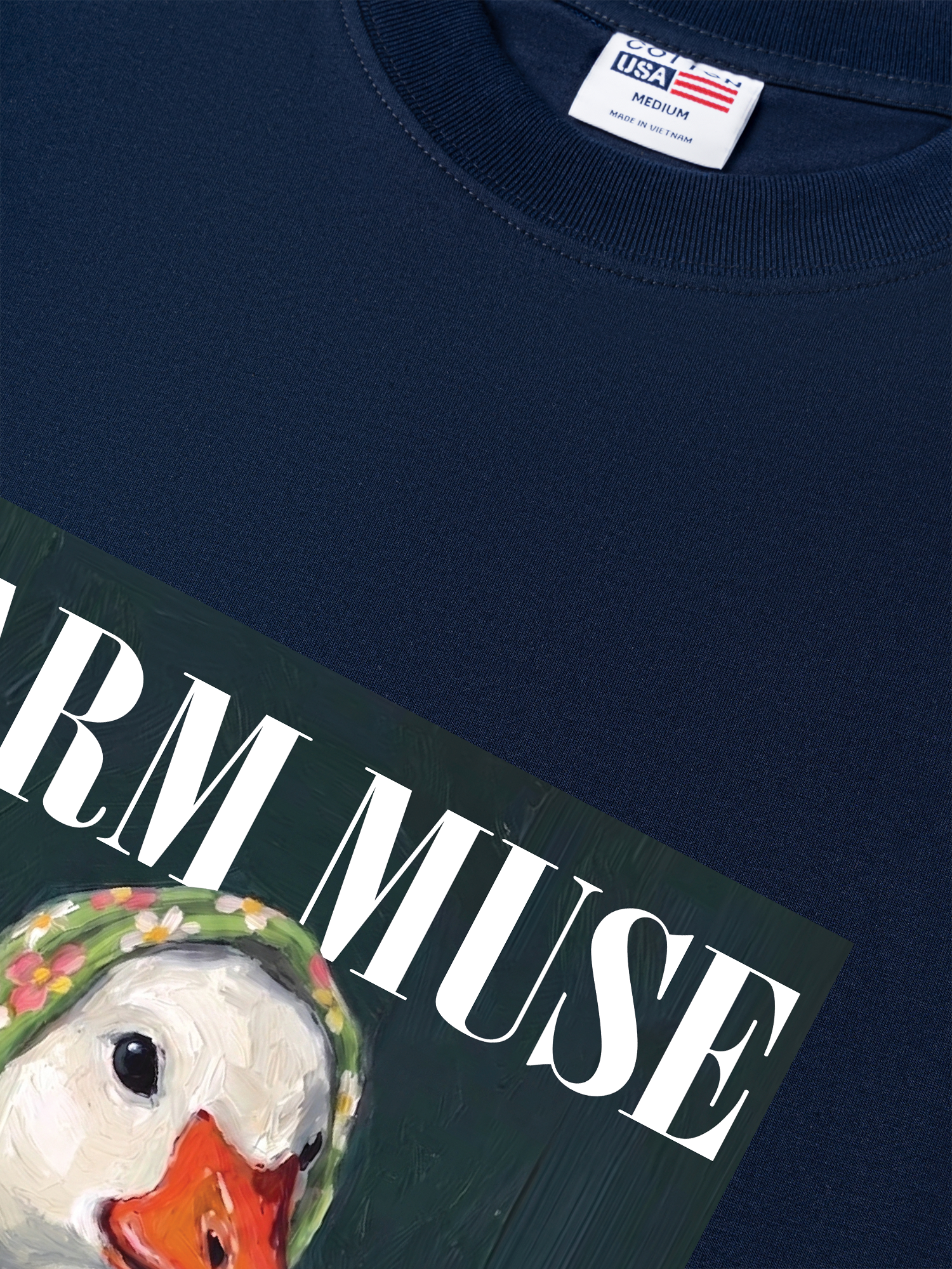 Áo Thun Relaxed Fit Farm Muse White Duck