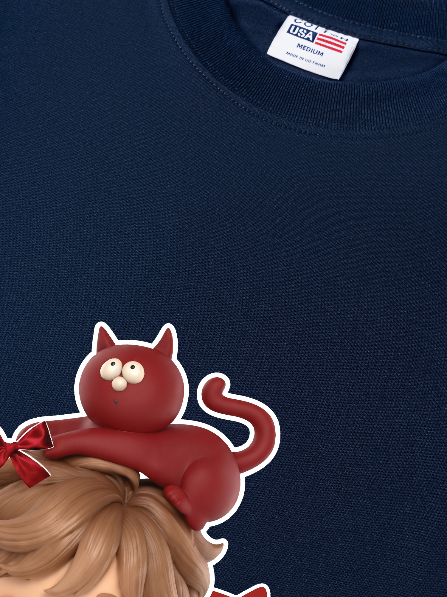 Áo Thun Relaxed Fit Cute Gang Red Outfit