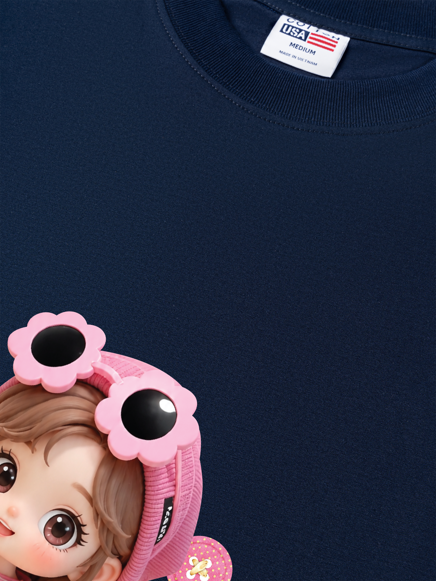Áo Thun Relaxed Fit Cute Gang Pink Girl