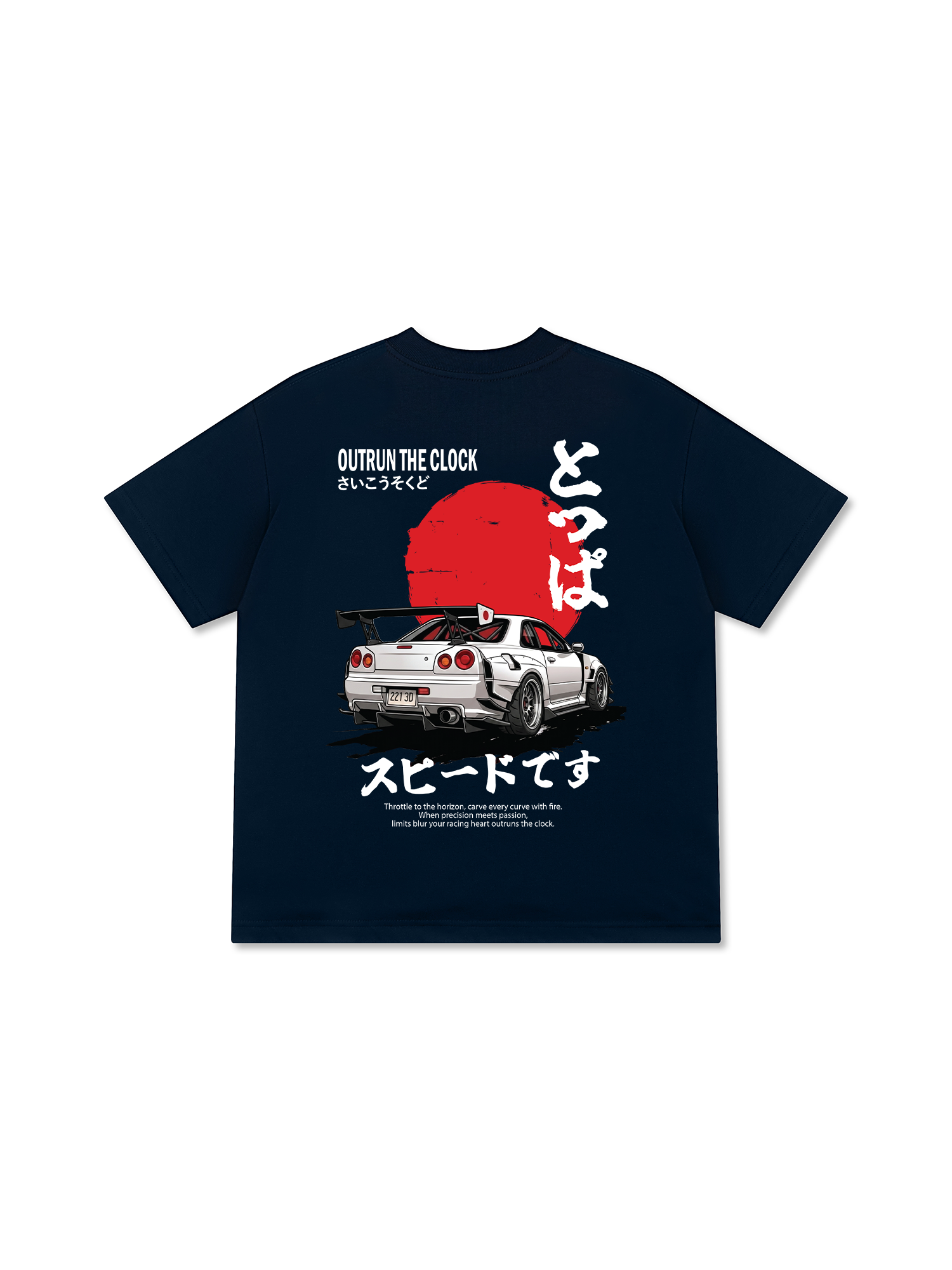 Áo Thun Relaxed Fit JDM Car Outrun The Clock