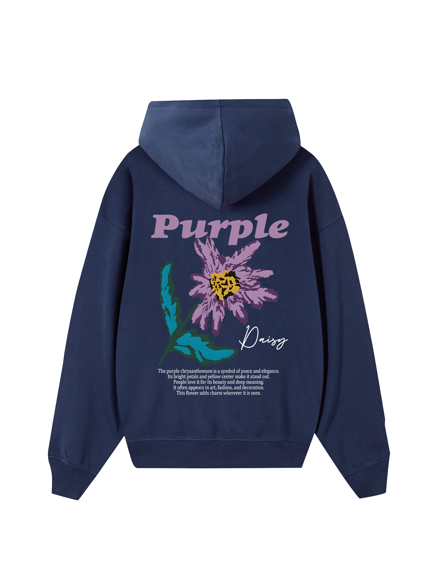 Floral Purple Daisy Hoodie