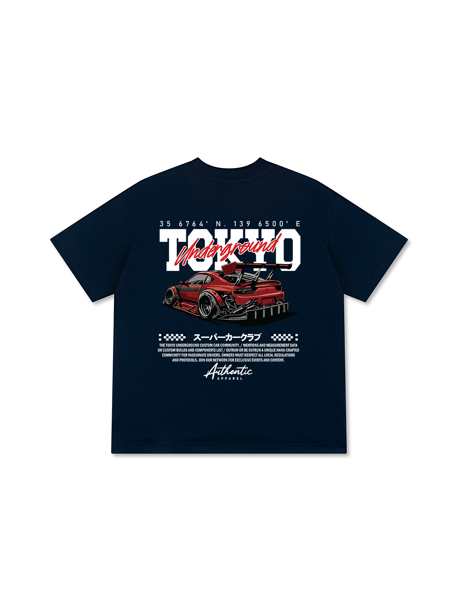 Áo Thun Relaxed Fit JDM Car Tokyo Underground