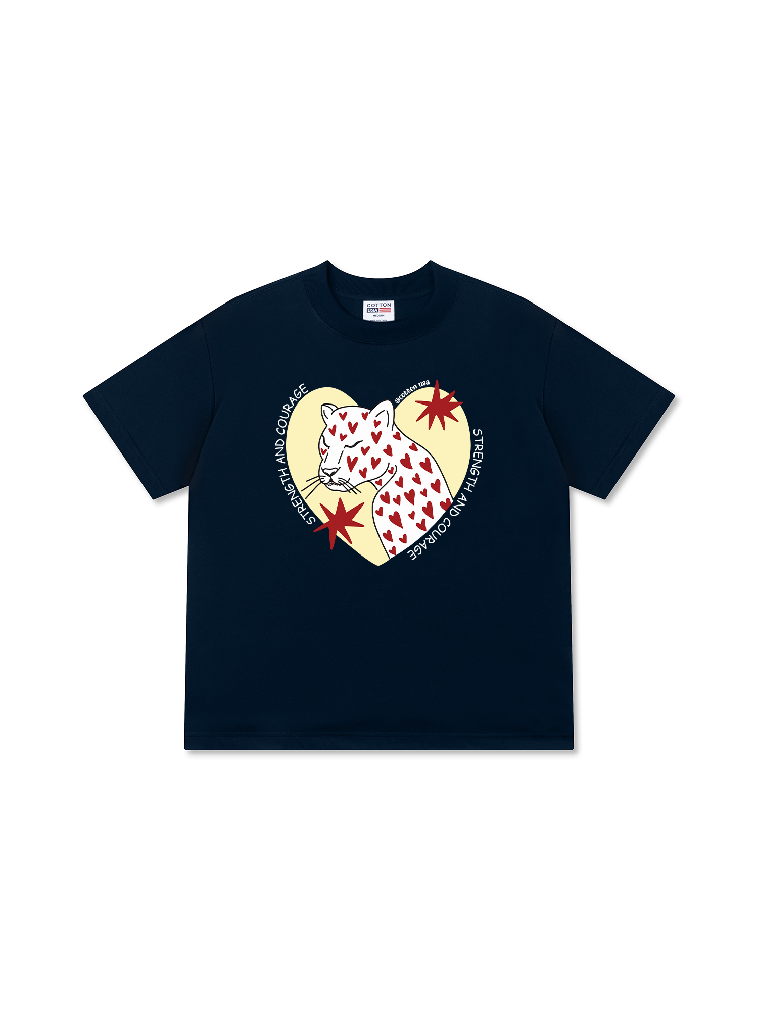 Áo Thun Relaxed Fit Urban Leopard Strength And Courage