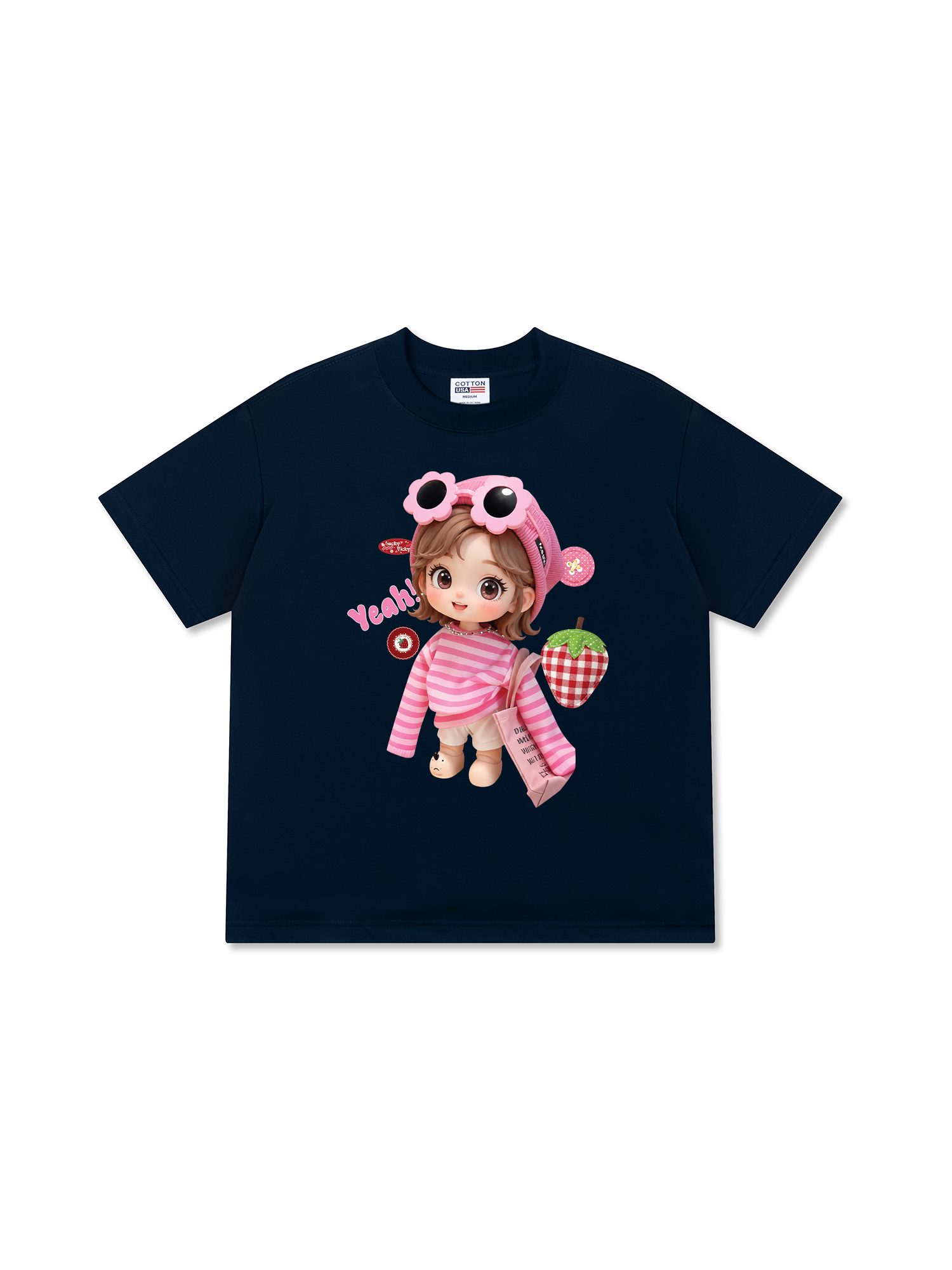 Áo Thun Relaxed Fit Cute Gang Pink Girl