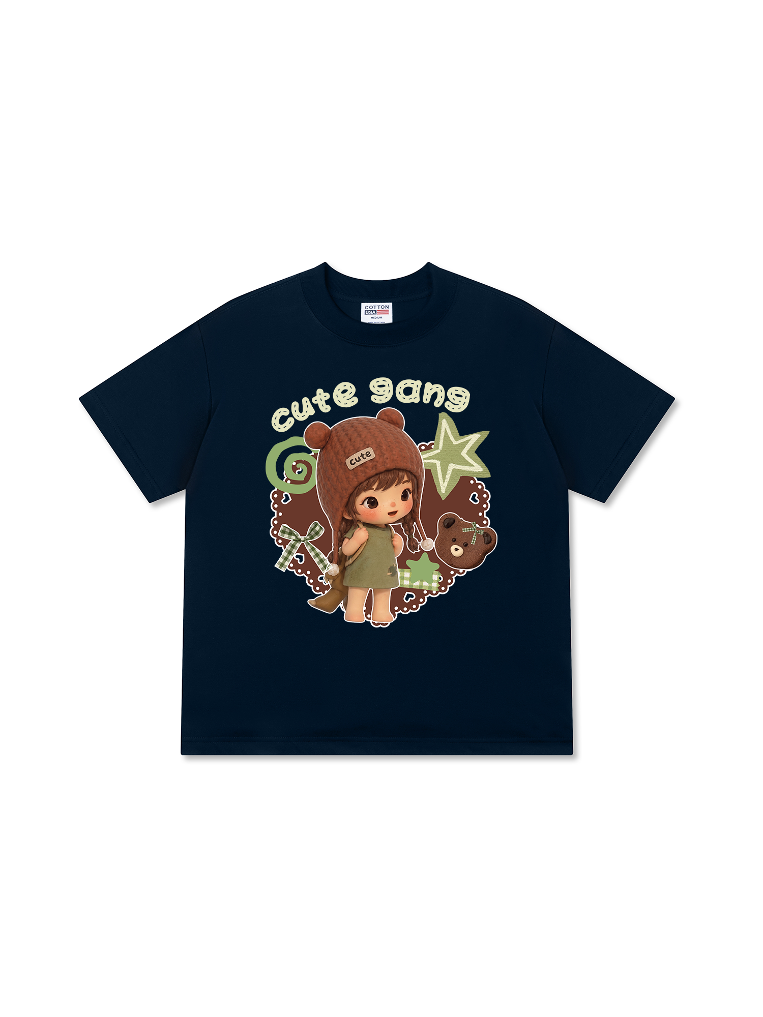 Áo Thun Relaxed Fit Cute Gang
