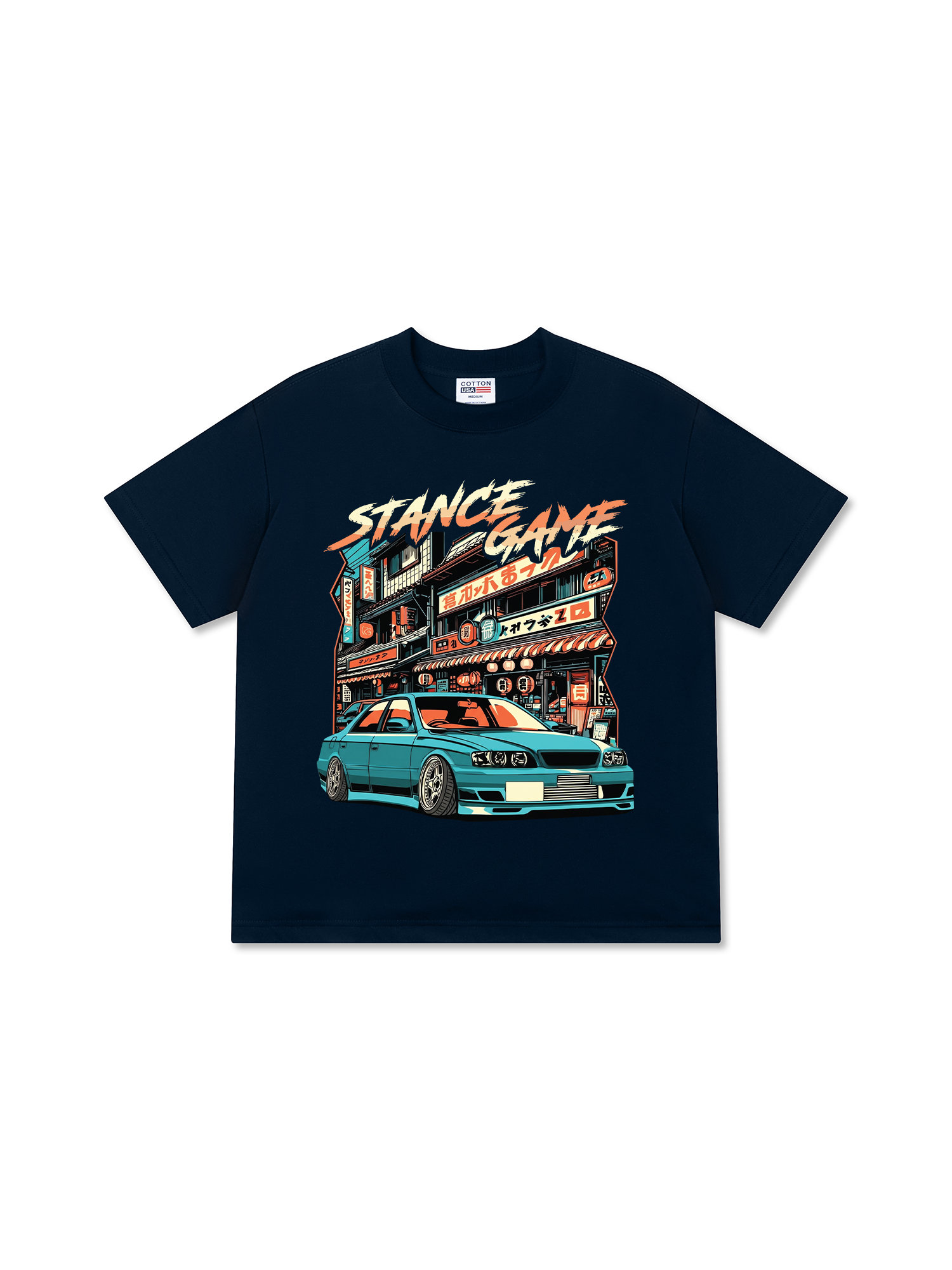 Áo Thun Relaxed Fit JDM Car Stance Game