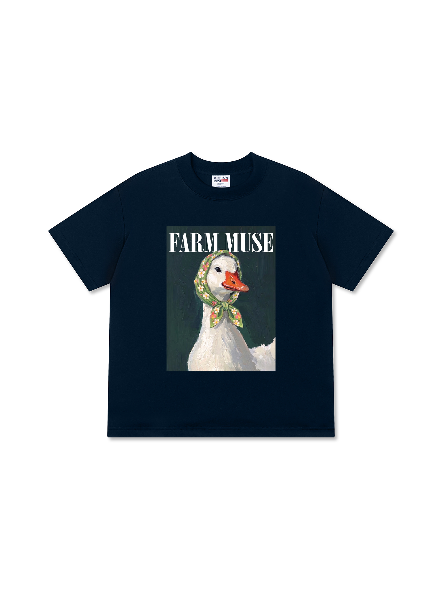 Áo Thun Relaxed Fit Farm Muse White Duck