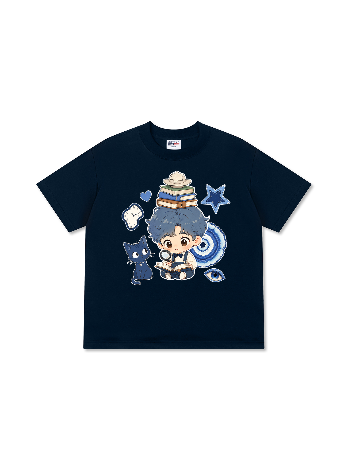 Áo Thun Relaxed Fit Cute Gang Blue Outfit