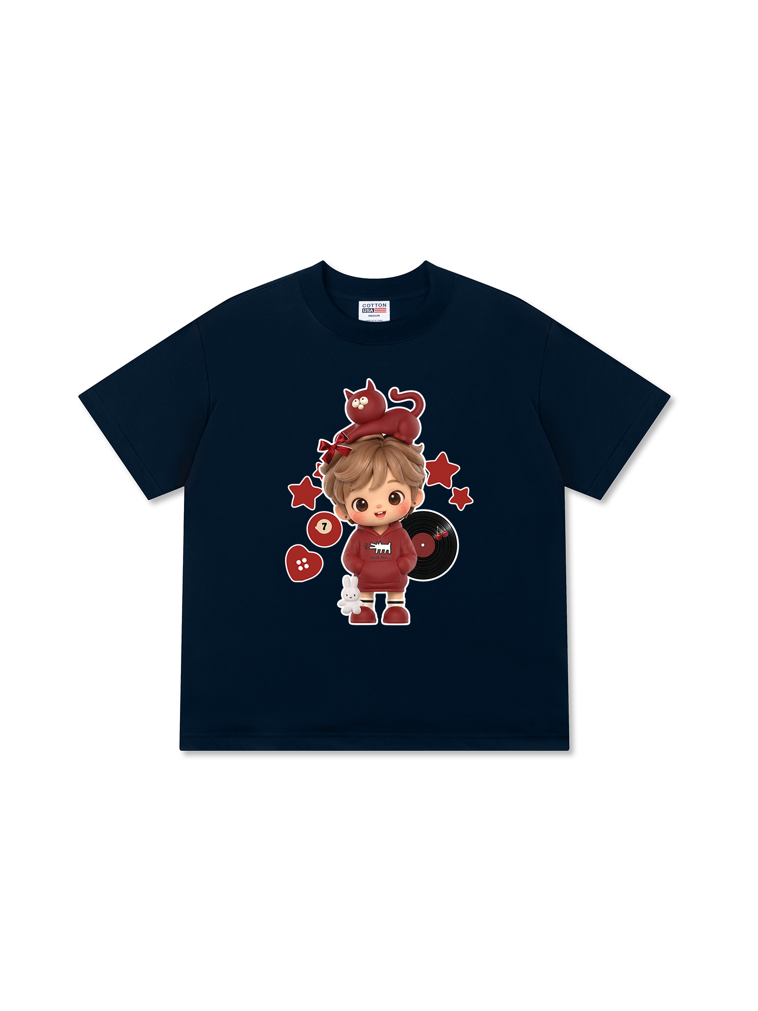 Áo Thun Relaxed Fit Cute Gang Red Outfit