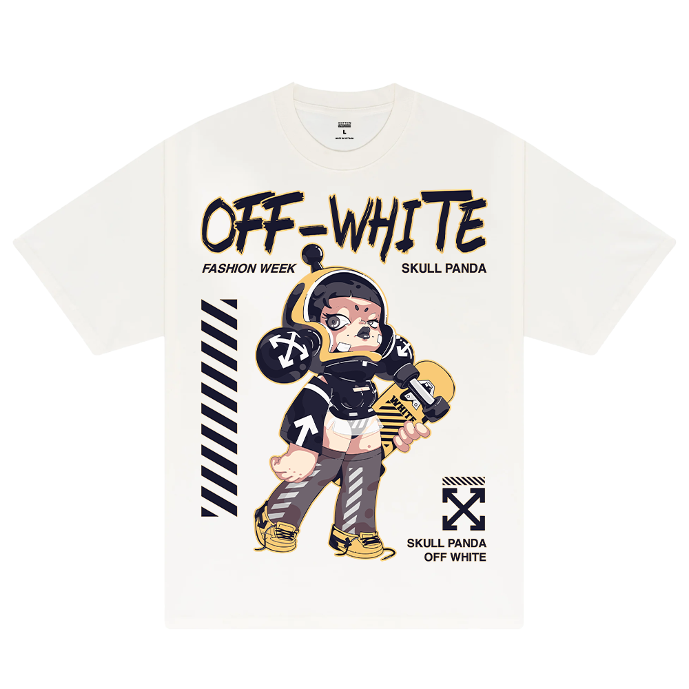 Off White Skull Panda T-Shirt