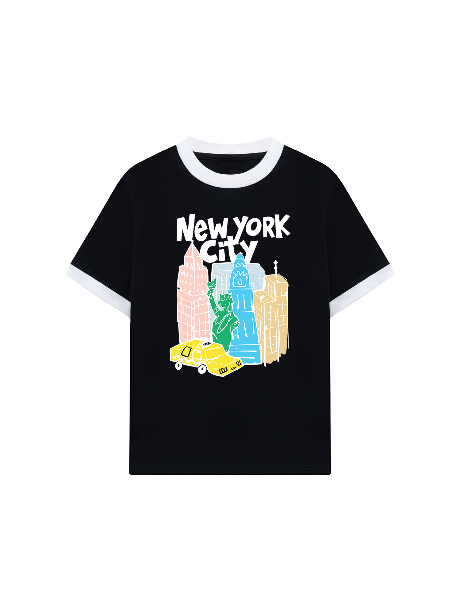Áo Thun Ringer Relaxed Fit City New York Art
