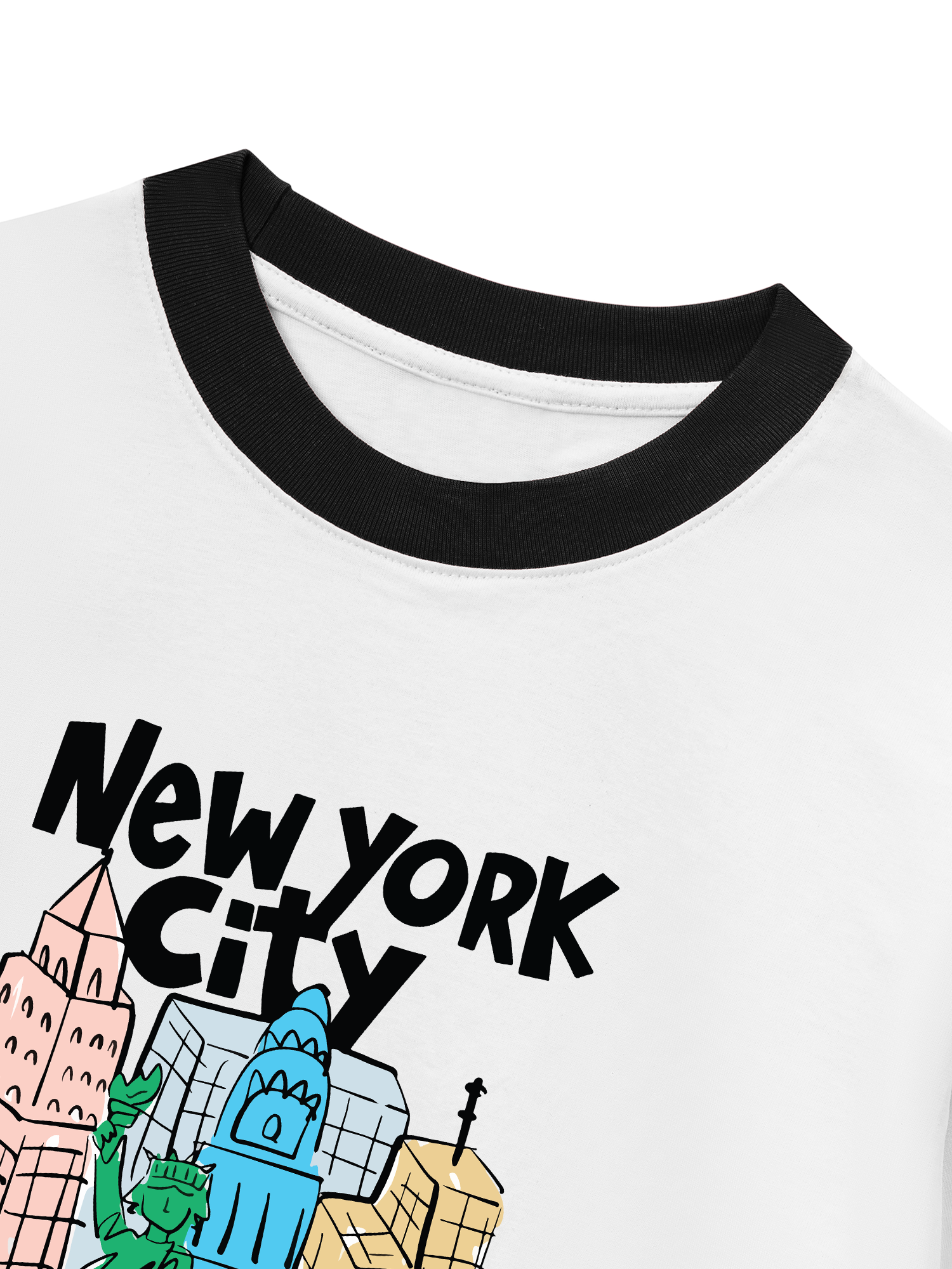 Áo Thun Ringer Relaxed Fit City New York Art