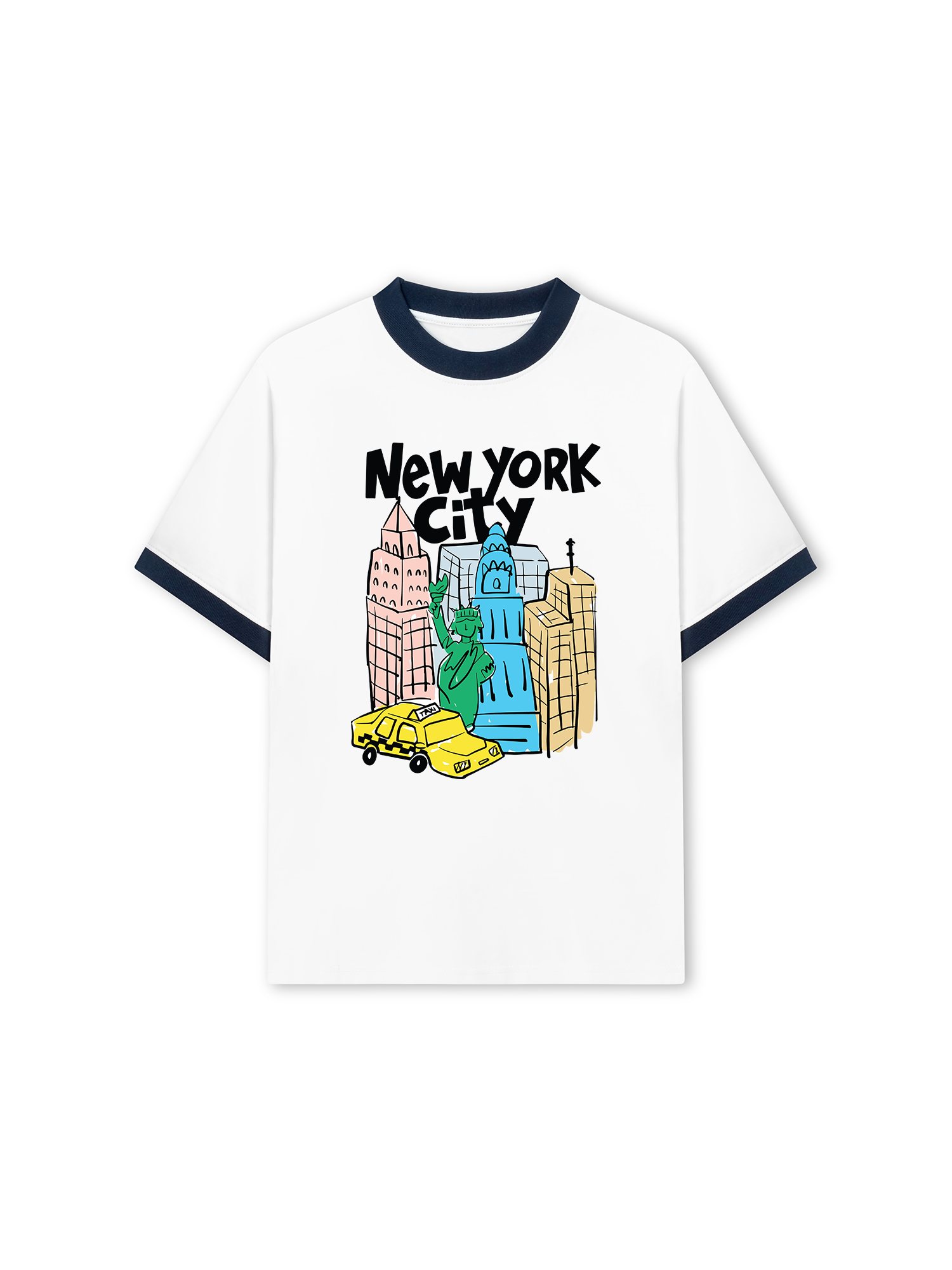 Áo Thun Ringer Relaxed Fit City New York Art