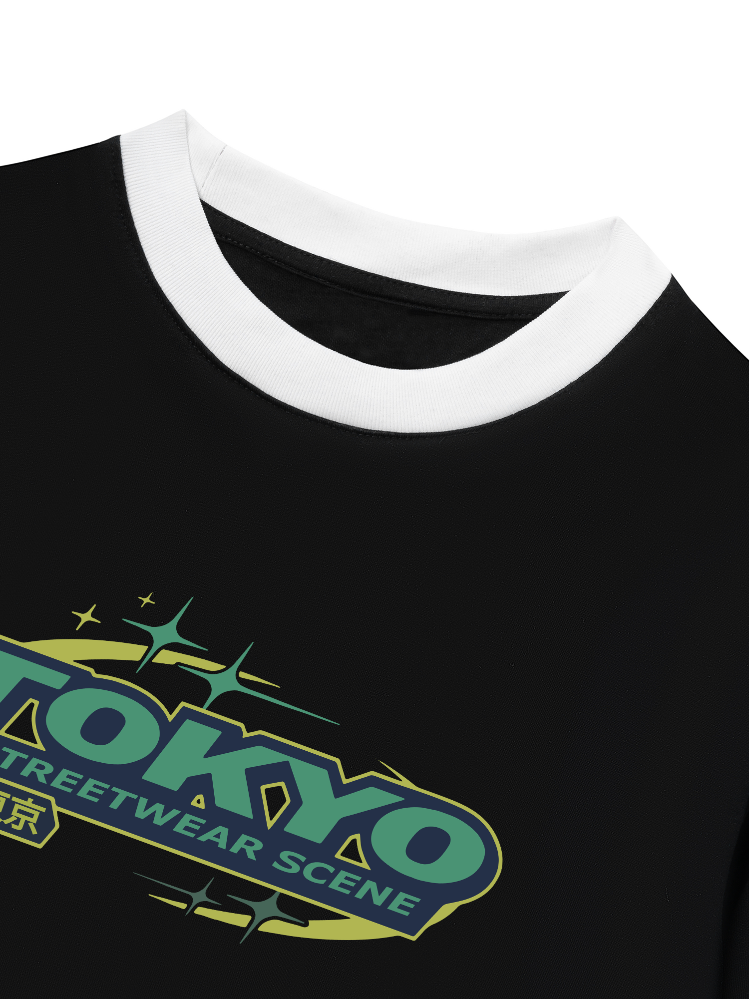 Áo Thun Ringer Relaxed Fit City Tokyo Streetwear Scene