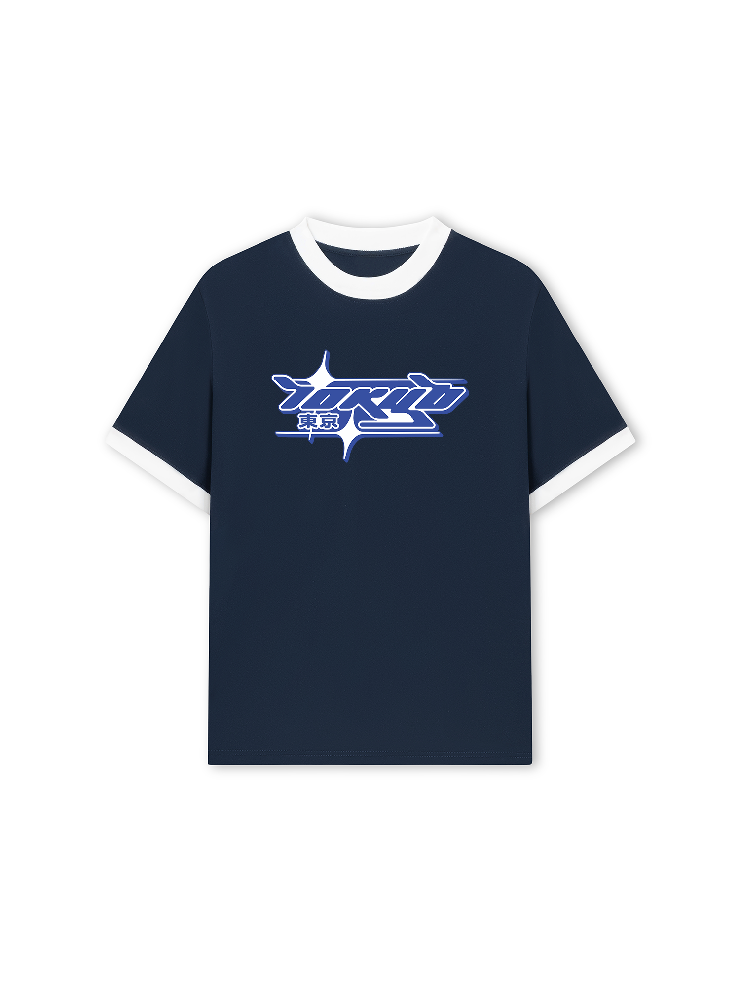 Áo Thun Ringer Relaxed Fit City Tokyo Blue