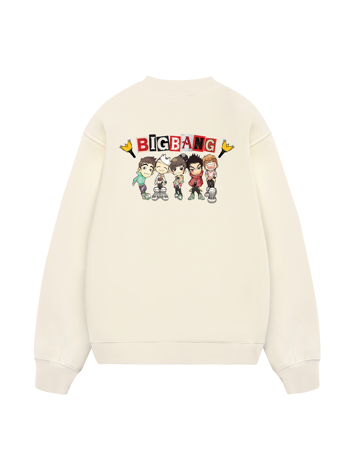 Idol Big Bang Futuristic Chrome Graphic Sweater