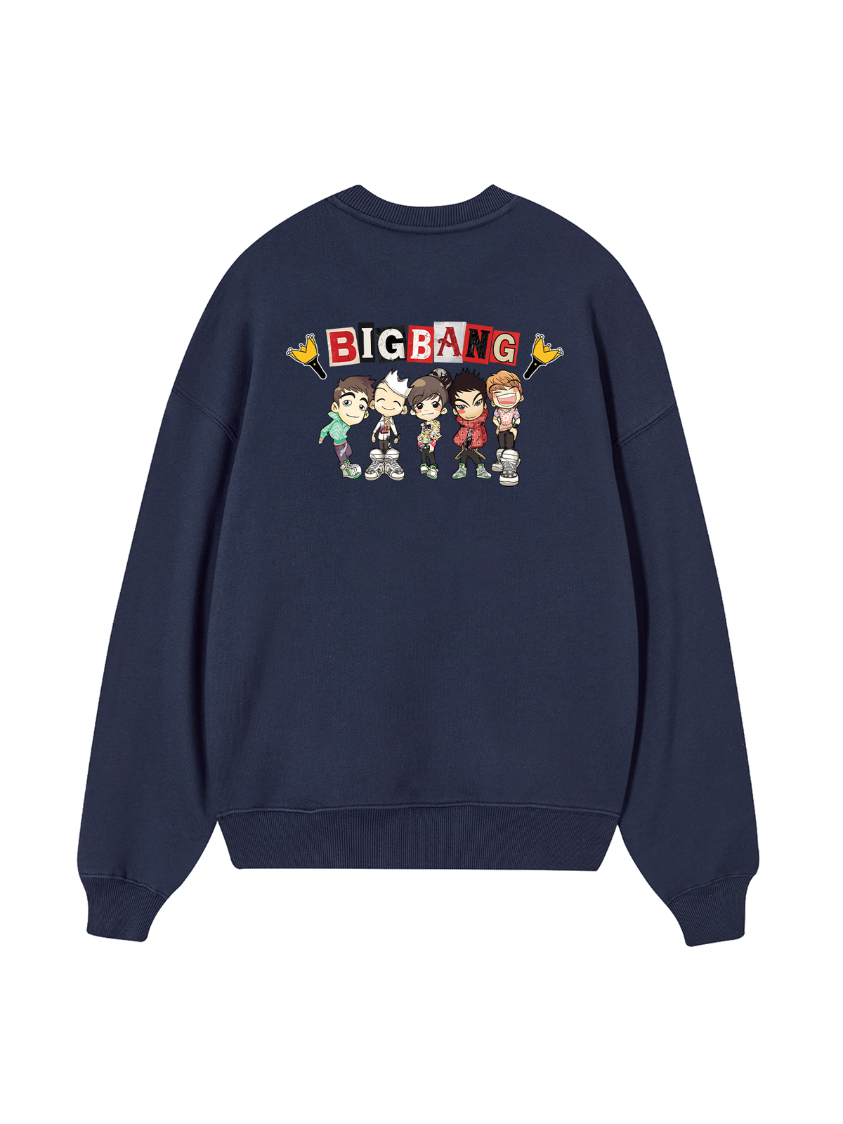 Idol Big Bang Futuristic Chrome Graphic Sweater