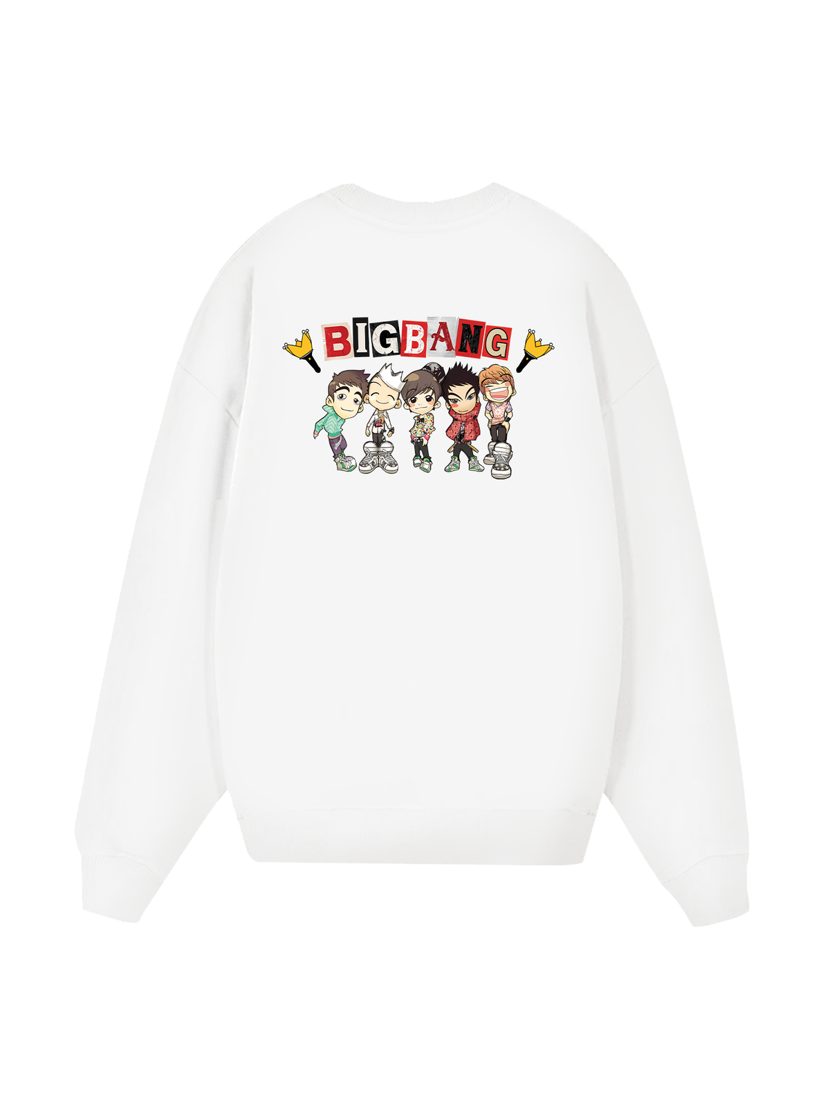 Idol Big Bang Futuristic Chrome Graphic Sweater