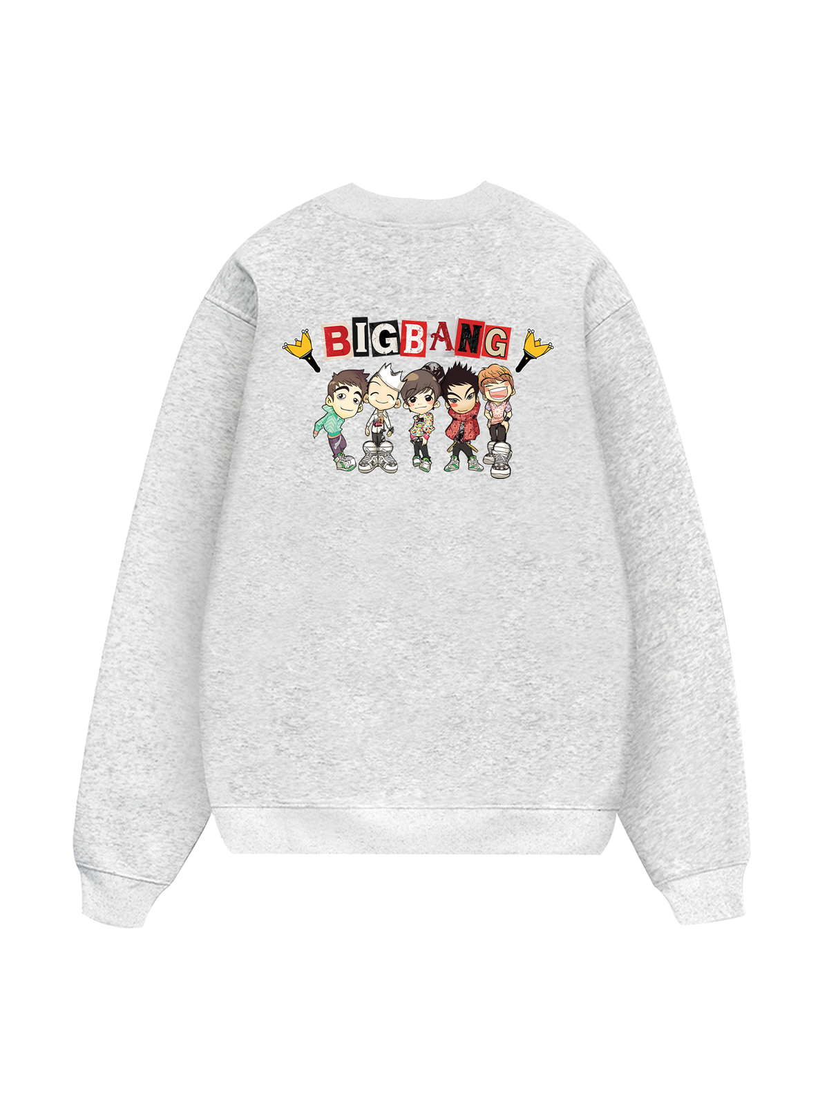 Idol Big Bang Futuristic Chrome Graphic Sweater