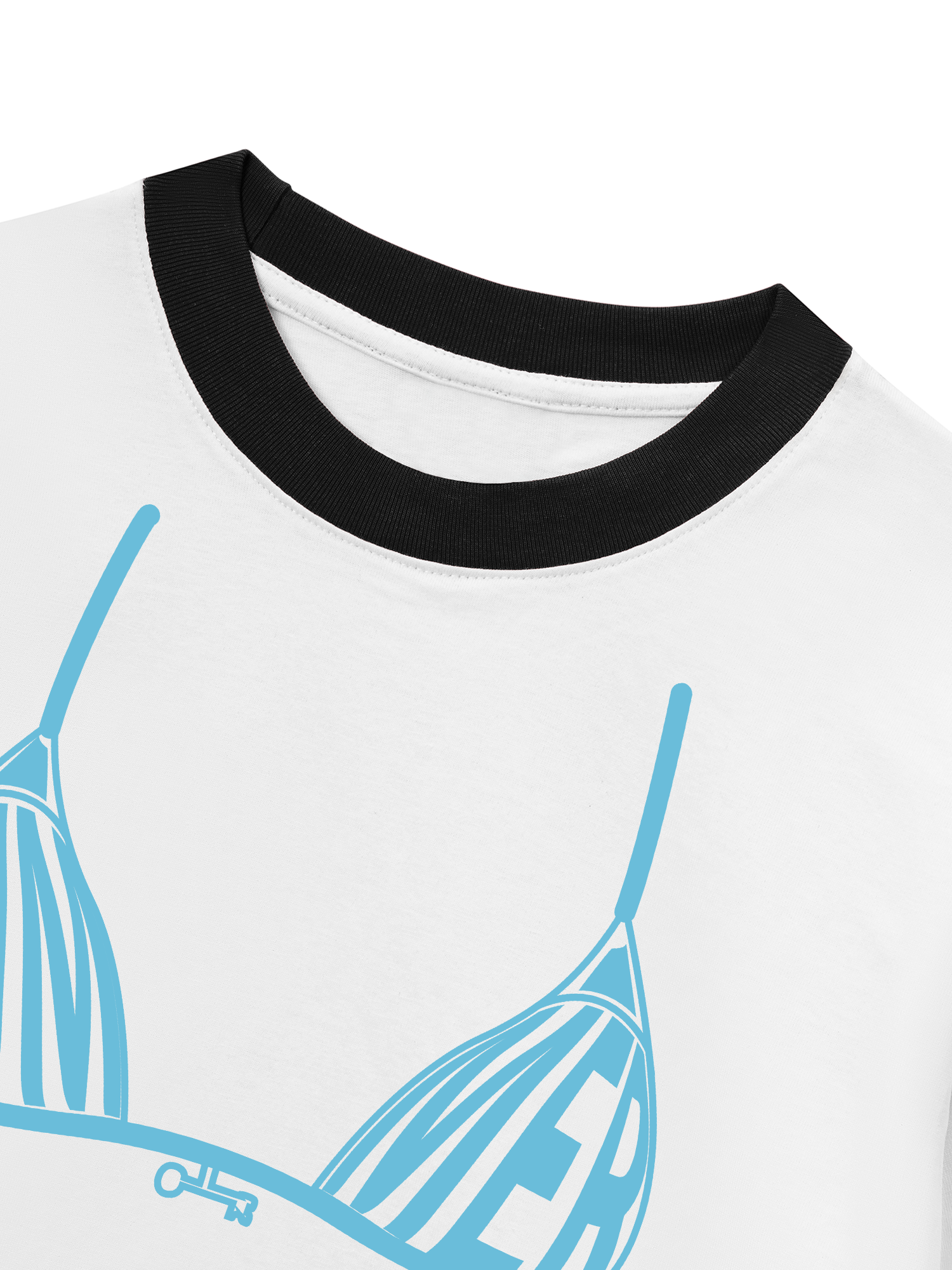 Áo Thun Ringer Relaxed Fit Tropical Summer Ribbon