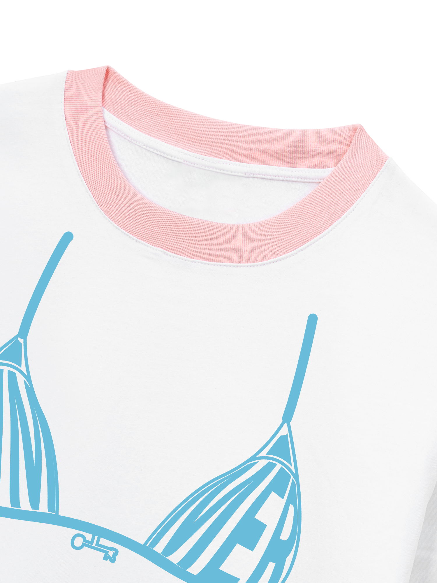 Áo Thun Ringer Relaxed Fit Tropical Summer Ribbon