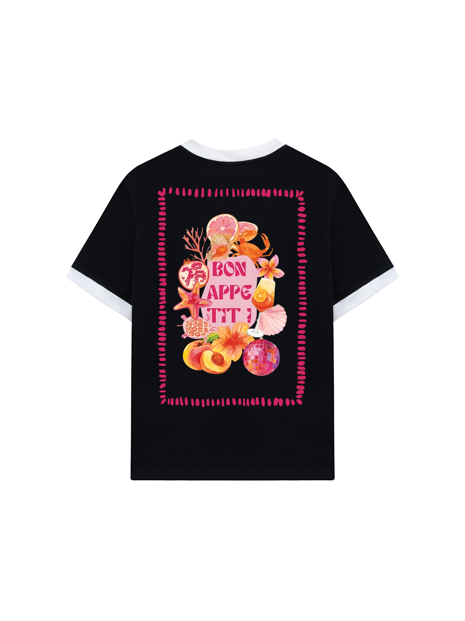 Áo Thun Ringer Relaxed Fit Tropical Ocean Bloom Party