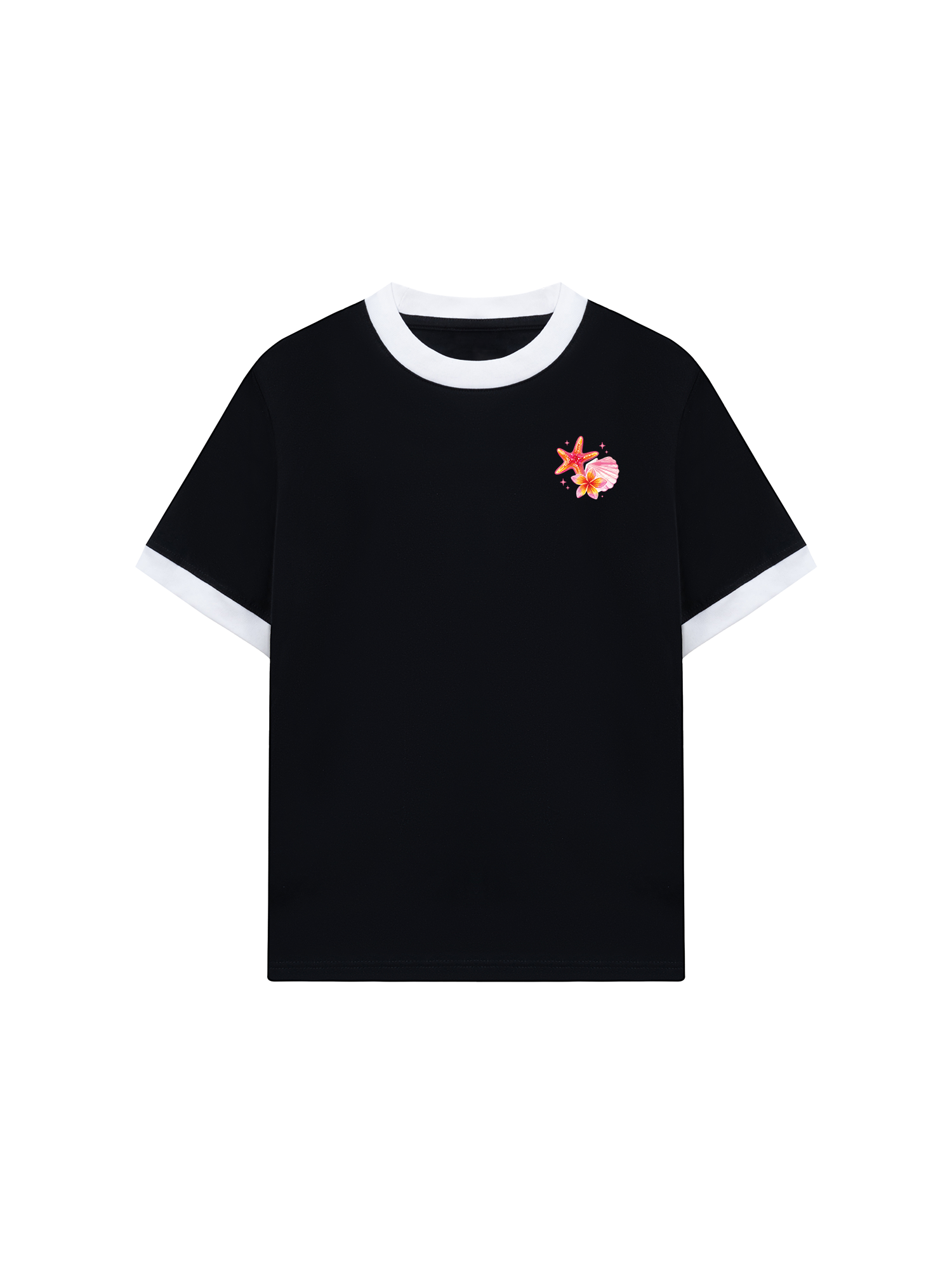 Áo Thun Ringer Relaxed Fit Tropical Ocean Bloom Party