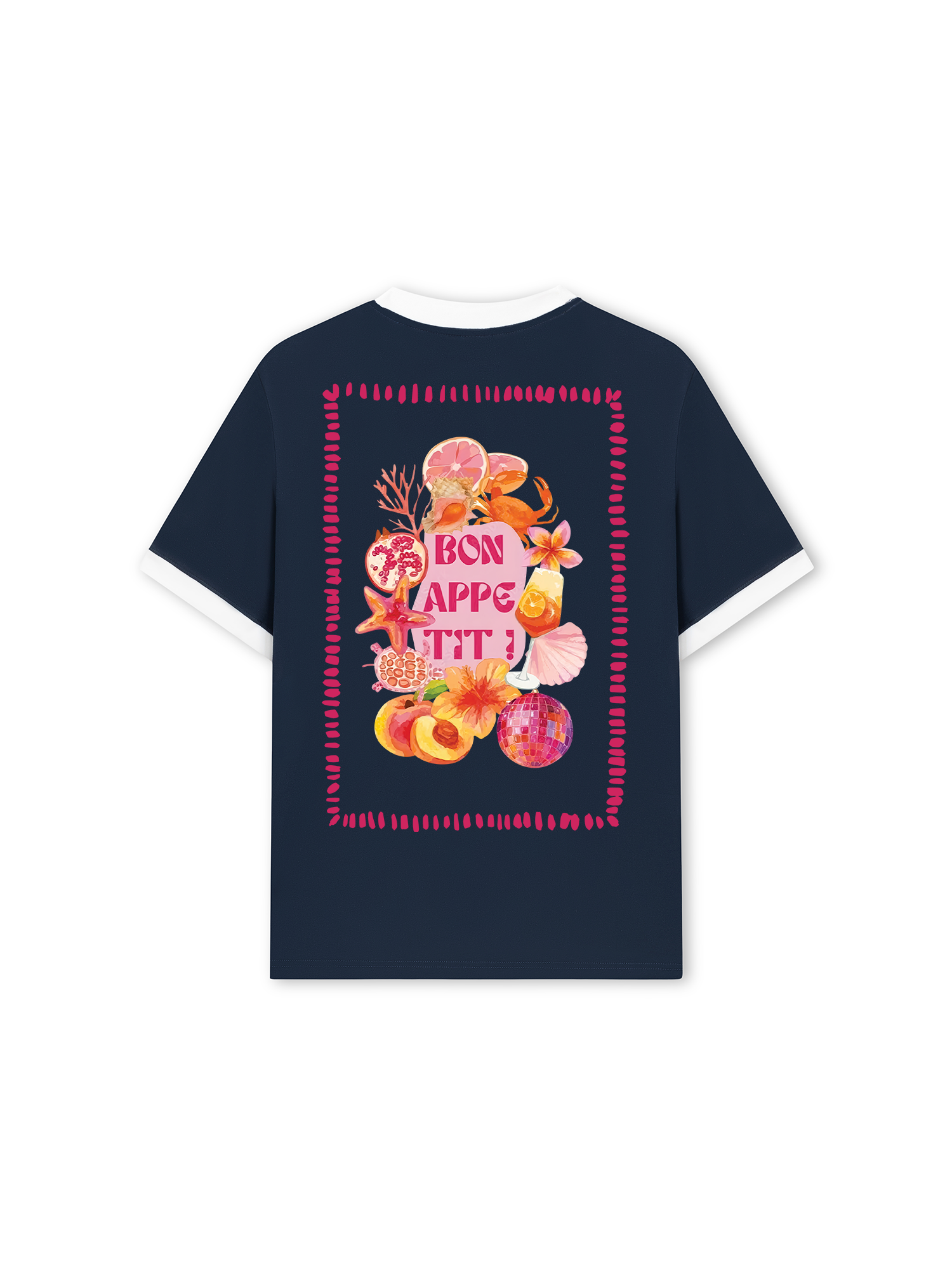 Áo Thun Ringer Relaxed Fit Tropical Ocean Bloom Party