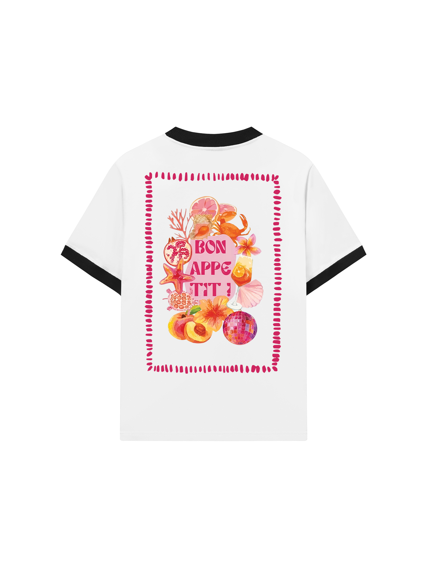 Áo Thun Ringer Relaxed Fit Tropical Ocean Bloom Party