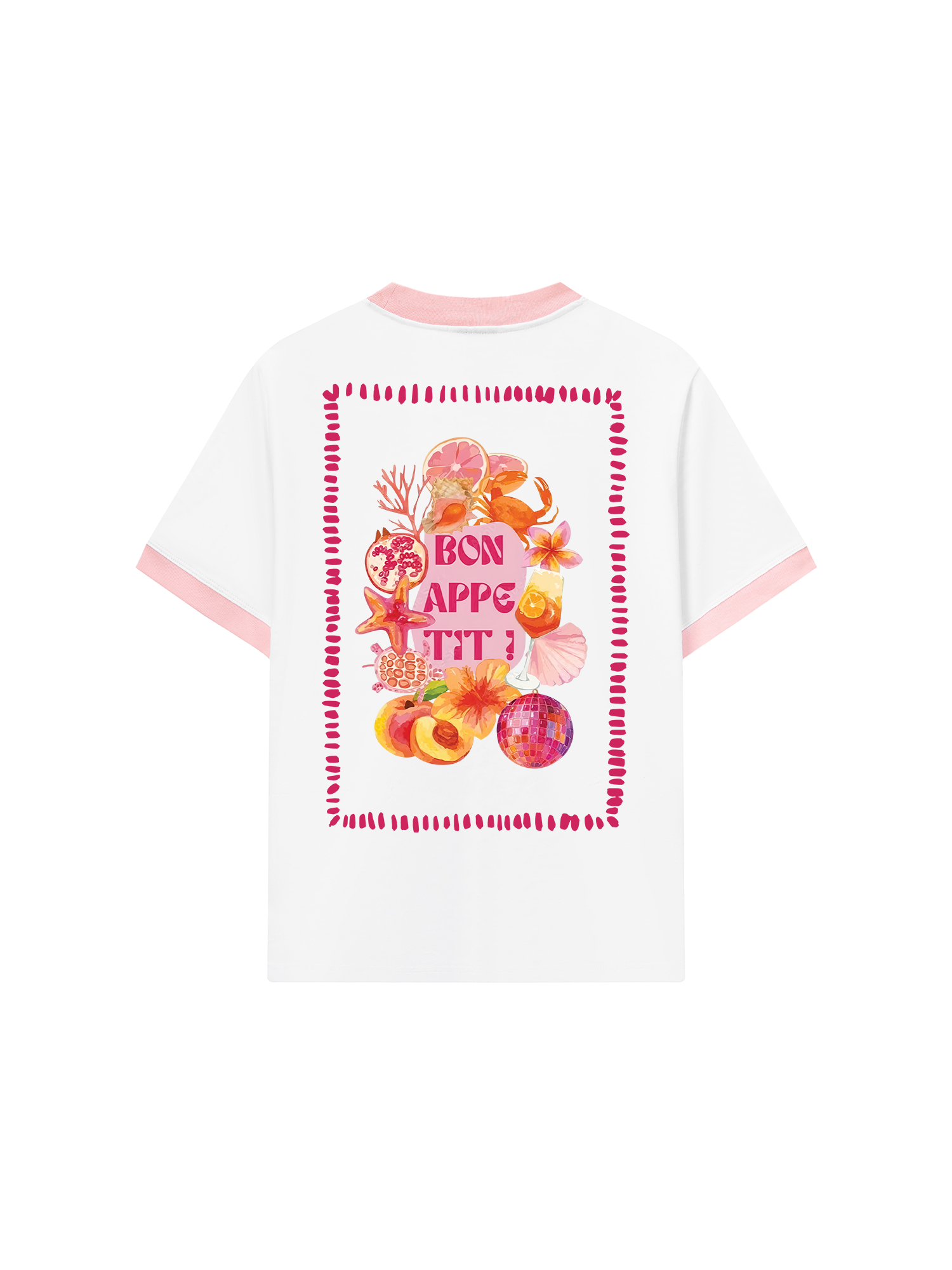 Áo Thun Ringer Relaxed Fit Tropical Ocean Bloom Party