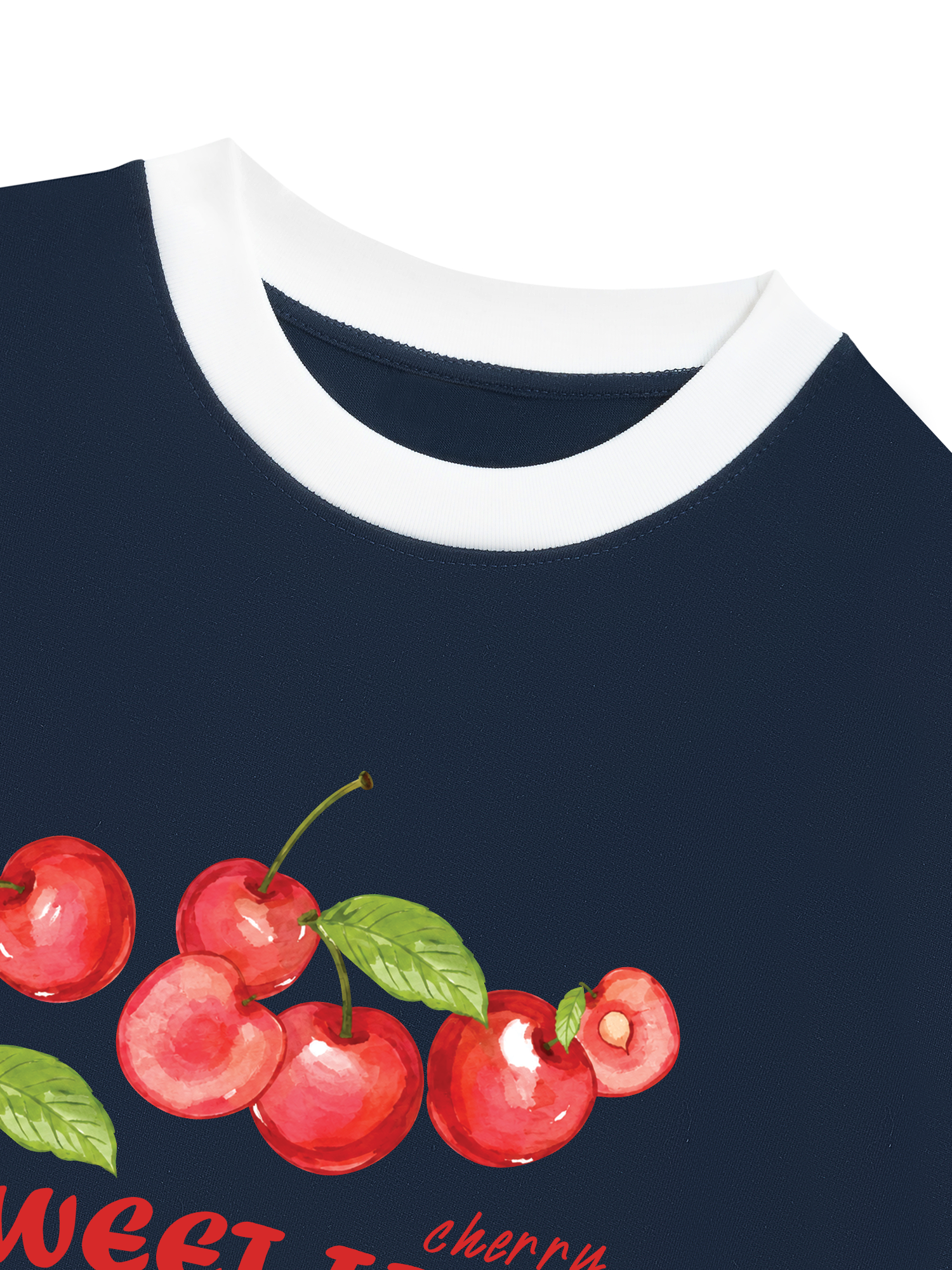 Áo Thun Ringer Relaxed Fit Tropical Cherry Sweet Fruit