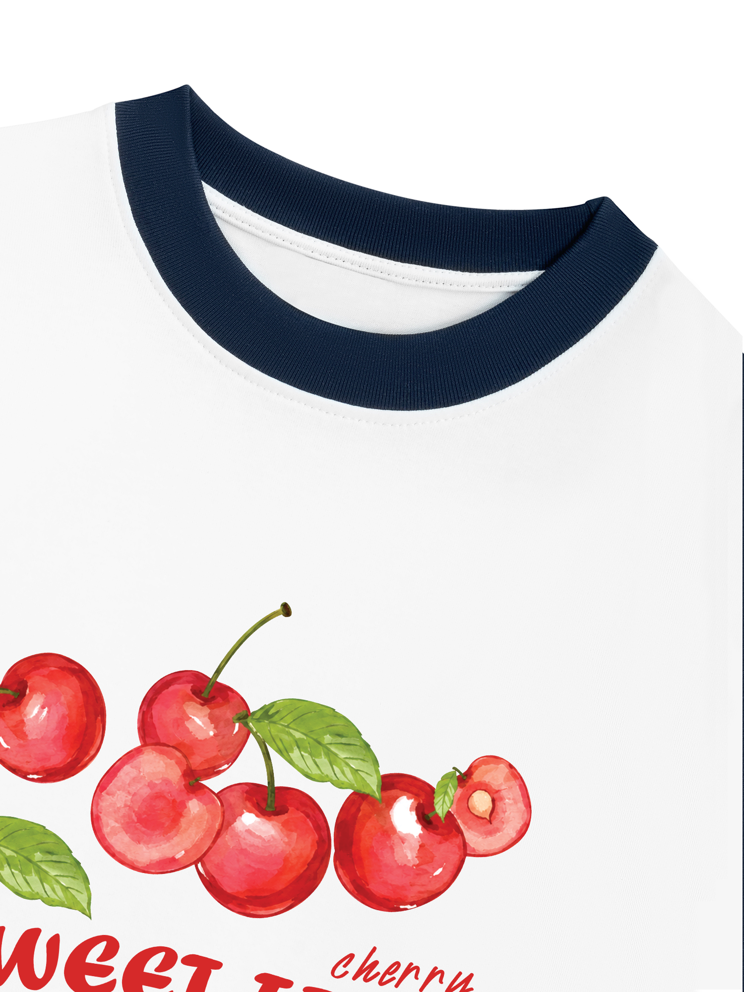 Áo Thun Ringer Relaxed Fit Tropical Cherry Sweet Fruit