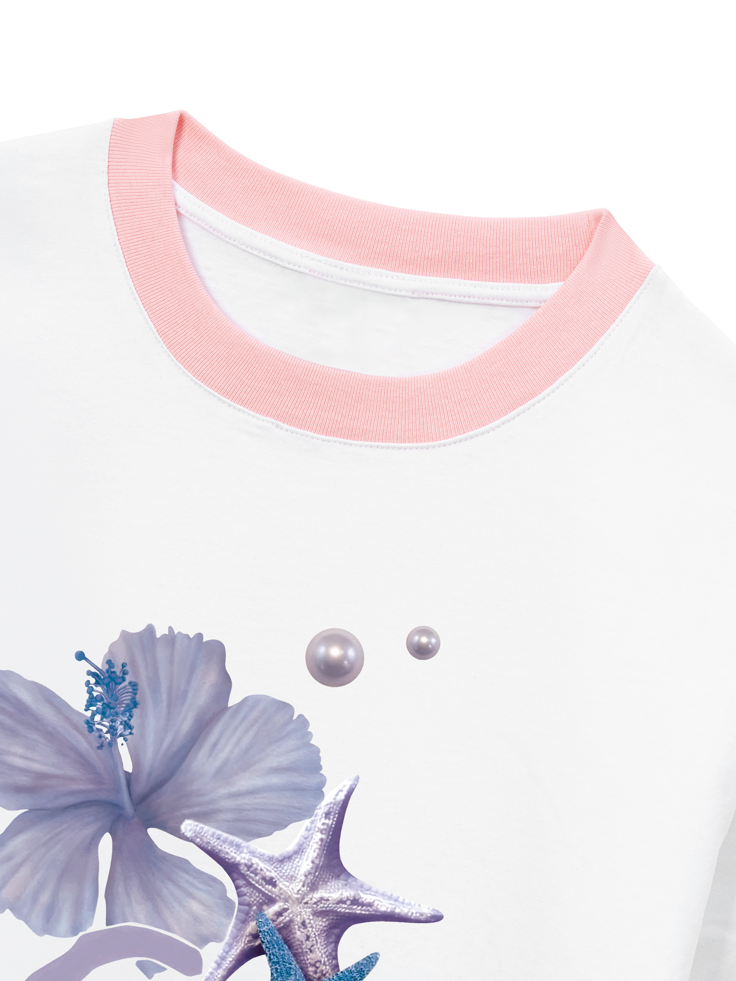 Áo Thun Ringer Relaxed Fit Tropical Pearl Coast