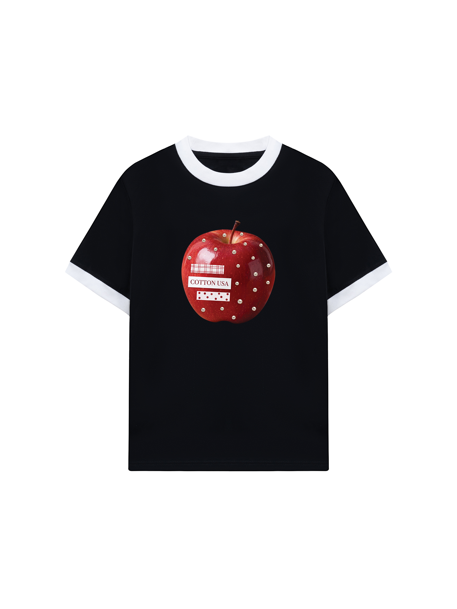 Áo Thun Ringer Relaxed Fit Tropical Pearl Apple Tee