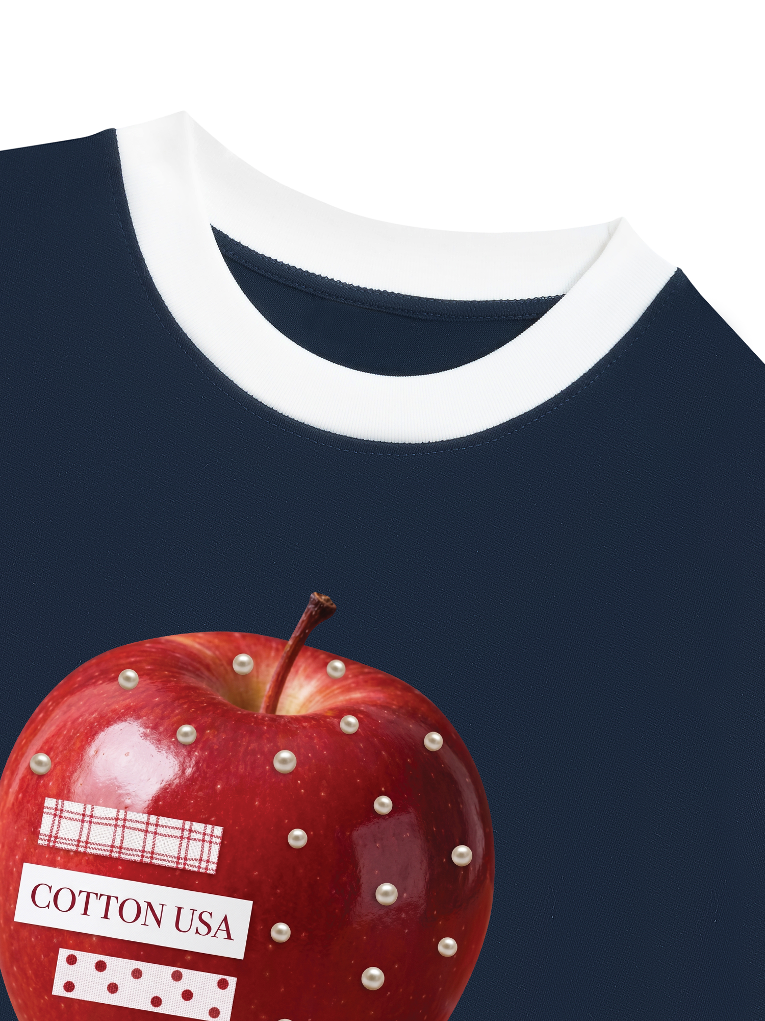 Áo Thun Ringer Relaxed Fit Tropical Pearl Apple Tee