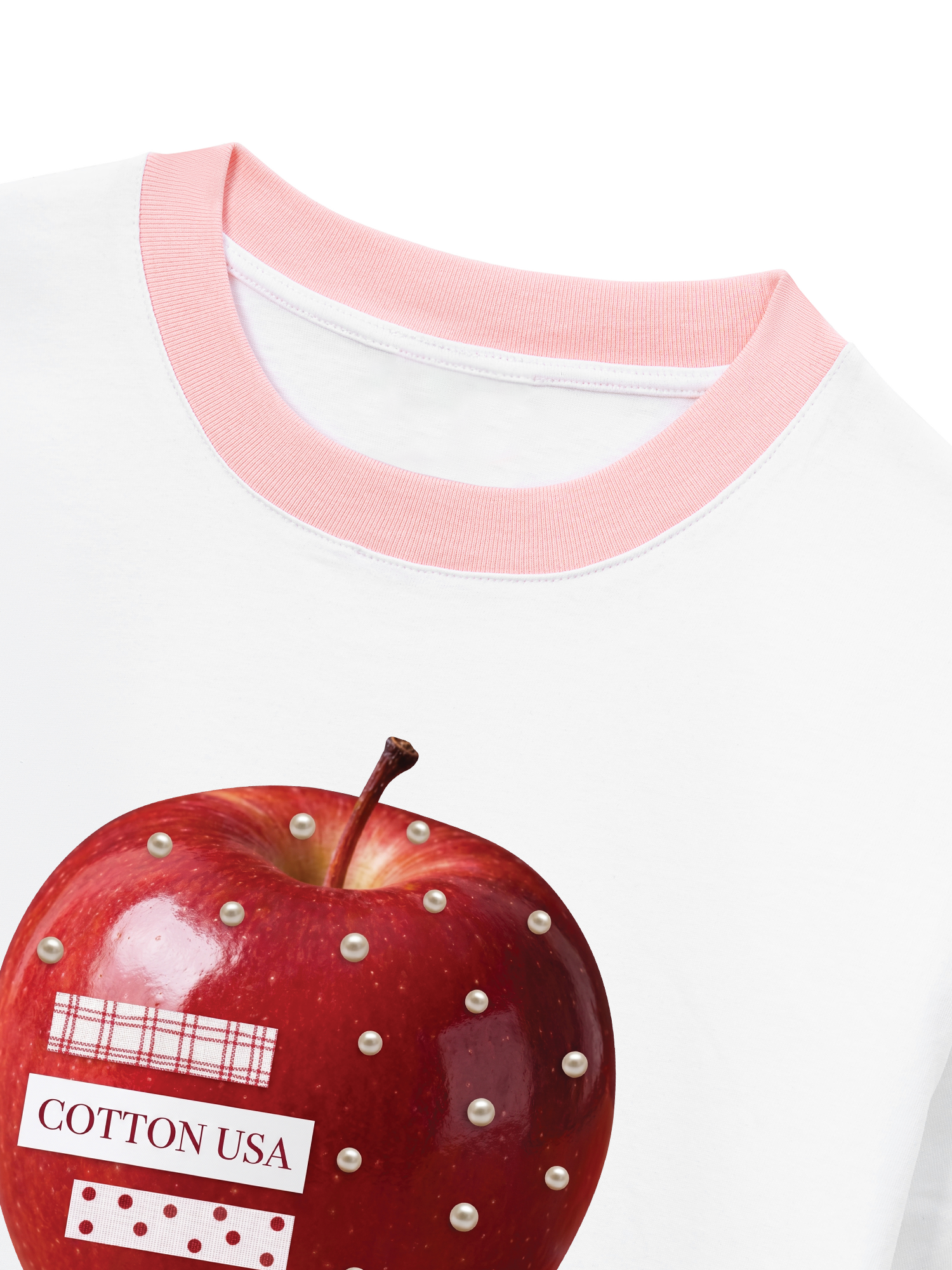 Áo Thun Ringer Relaxed Fit Tropical Pearl Apple Tee