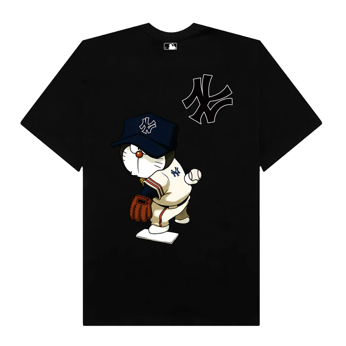 Flash Sale MLB Anime Doraemon Yankees T-Shirt