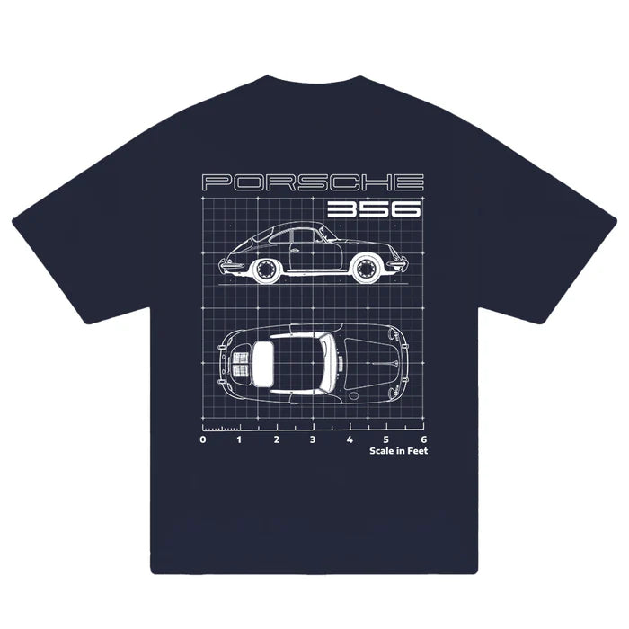 Flash Sale Porsche 356 Scale In Feet T-Shirt