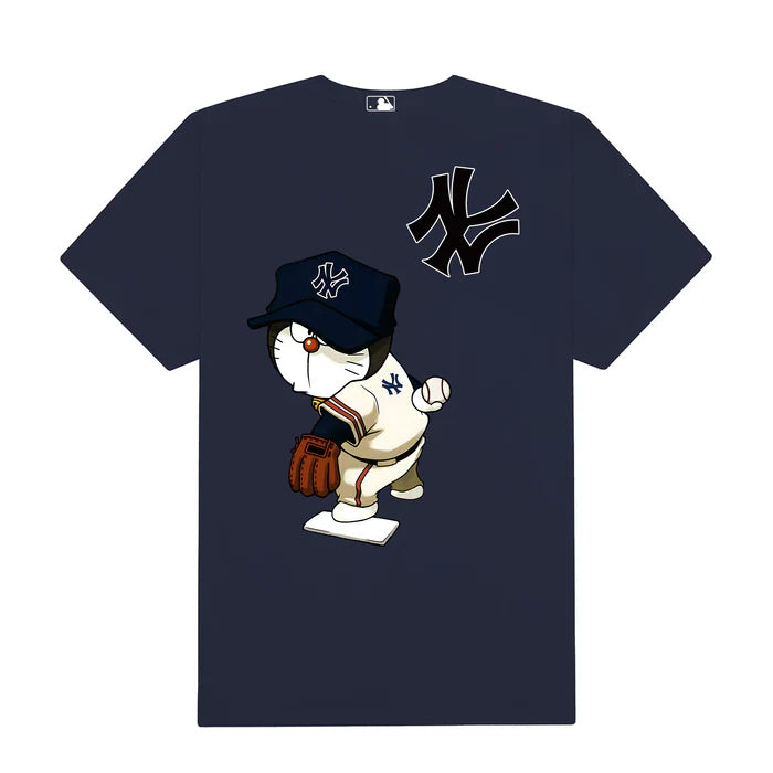 Flash Sale MLB Anime Doraemon Yankees T-Shirt