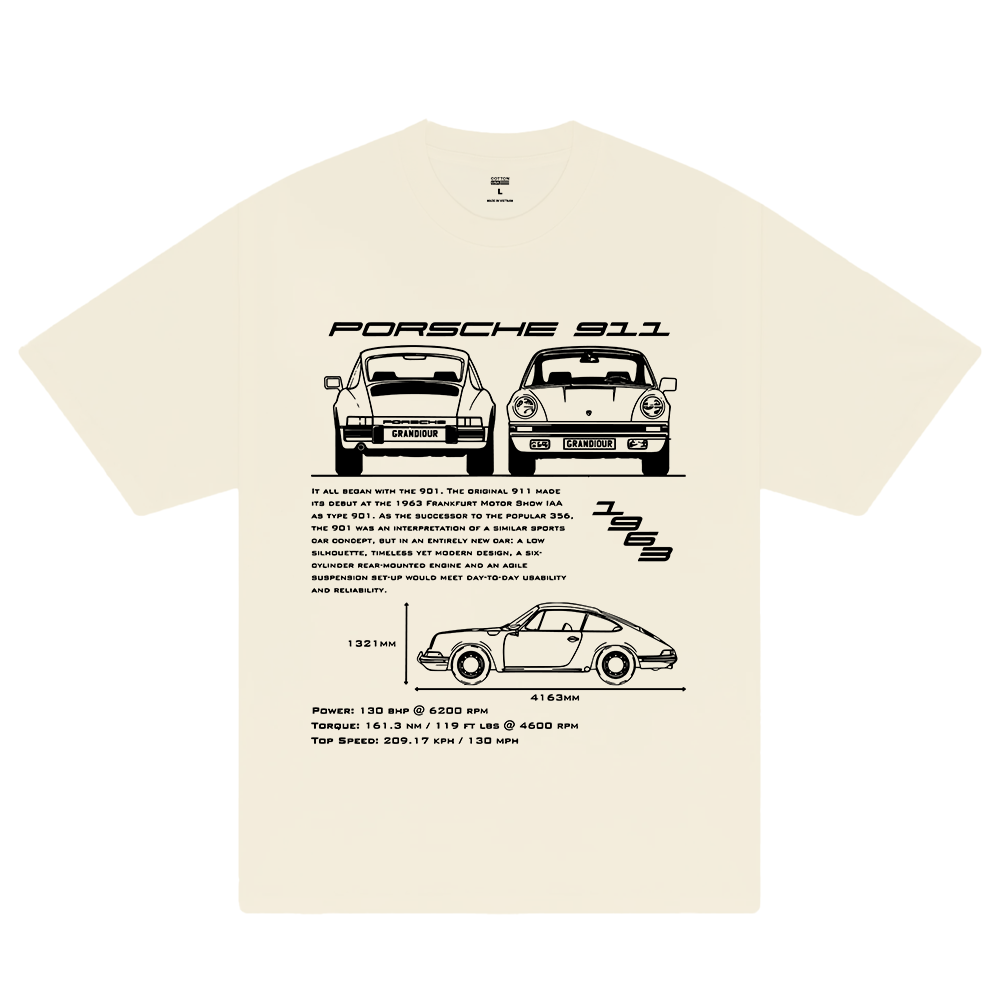 Porsche 911 Blueprint T-Shirt