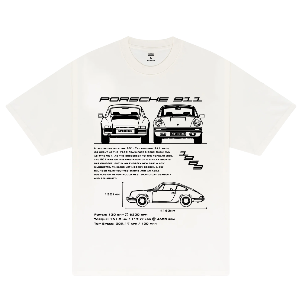 Porsche 911 Blueprint T-Shirt