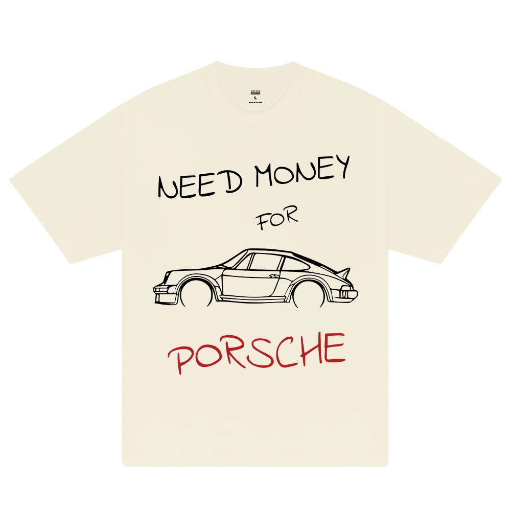 Porsche Need Money Sketch T-Shirt