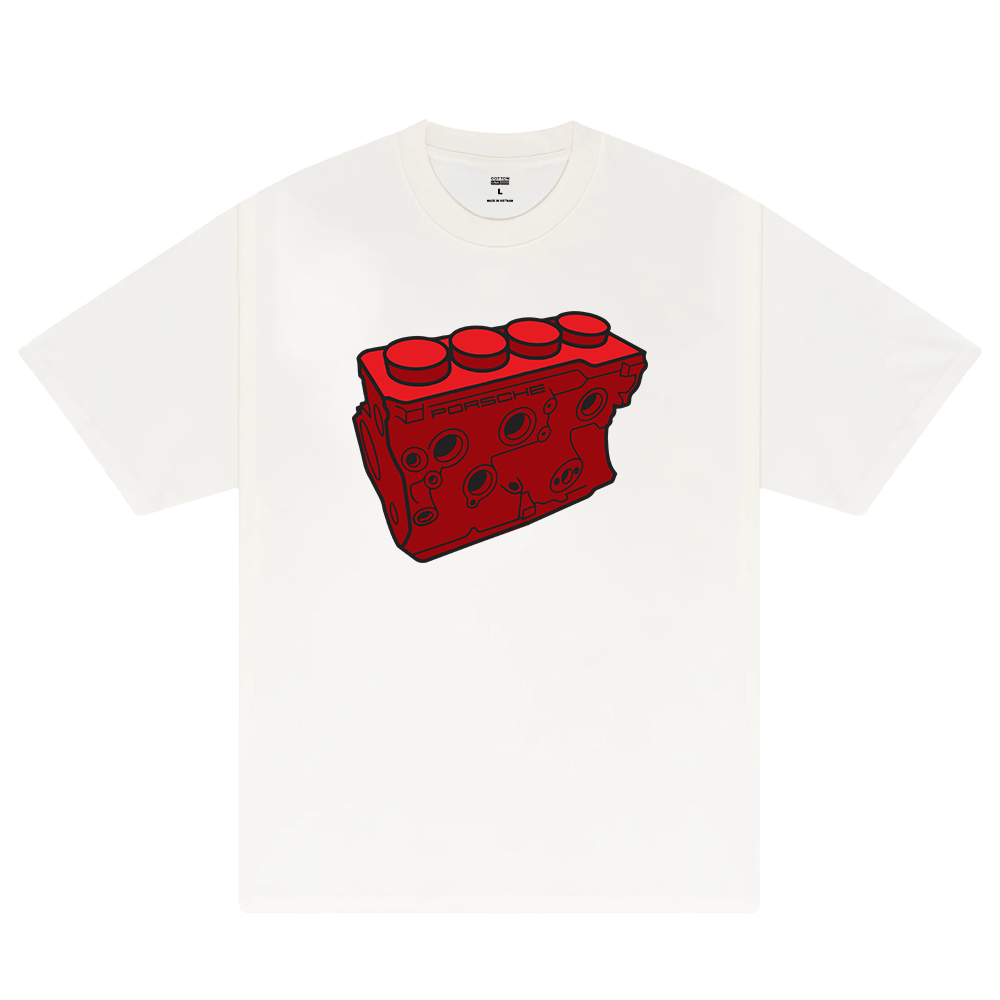 Porsche Red Lego Engine T-Shirt