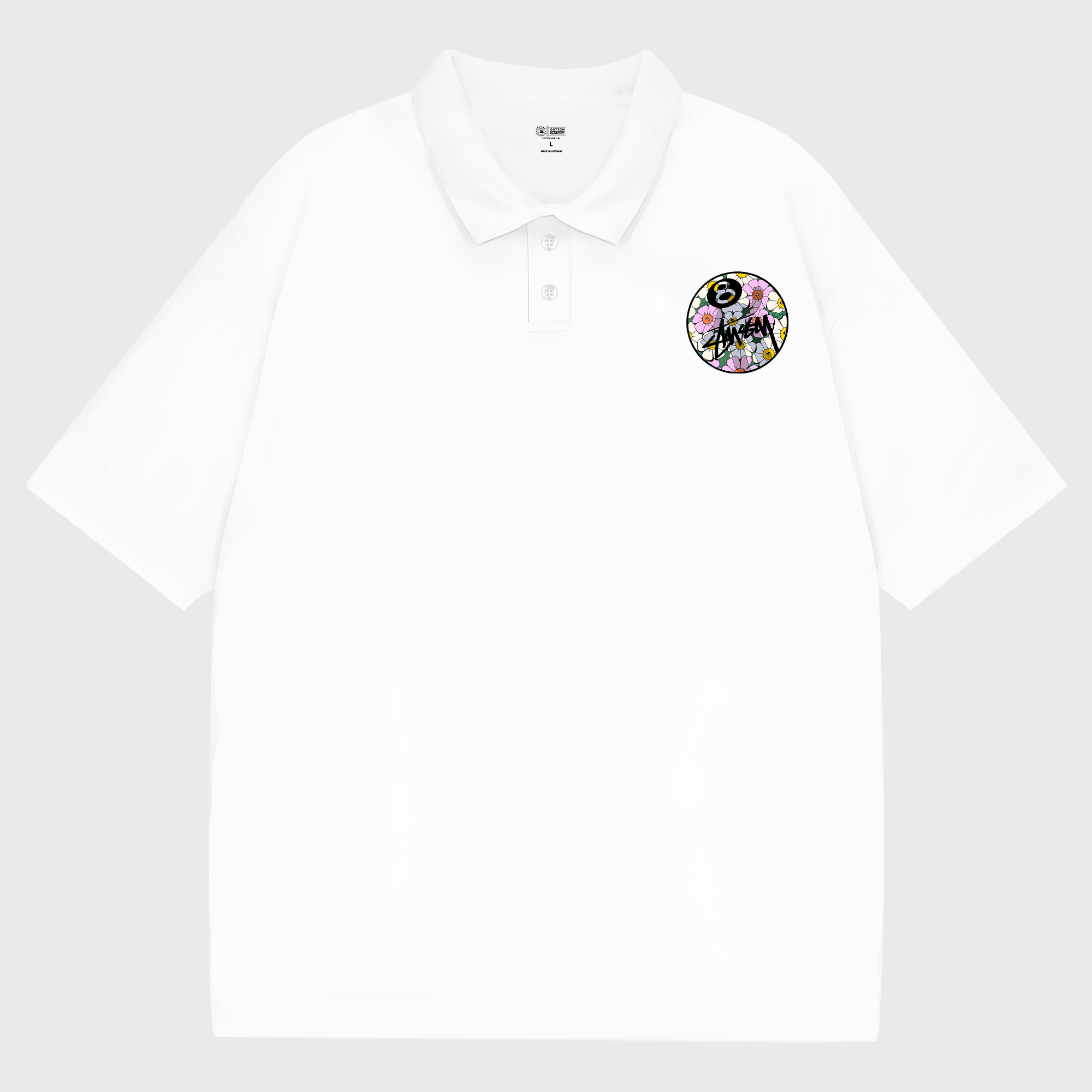 Stussy Floral Happy Days Polo