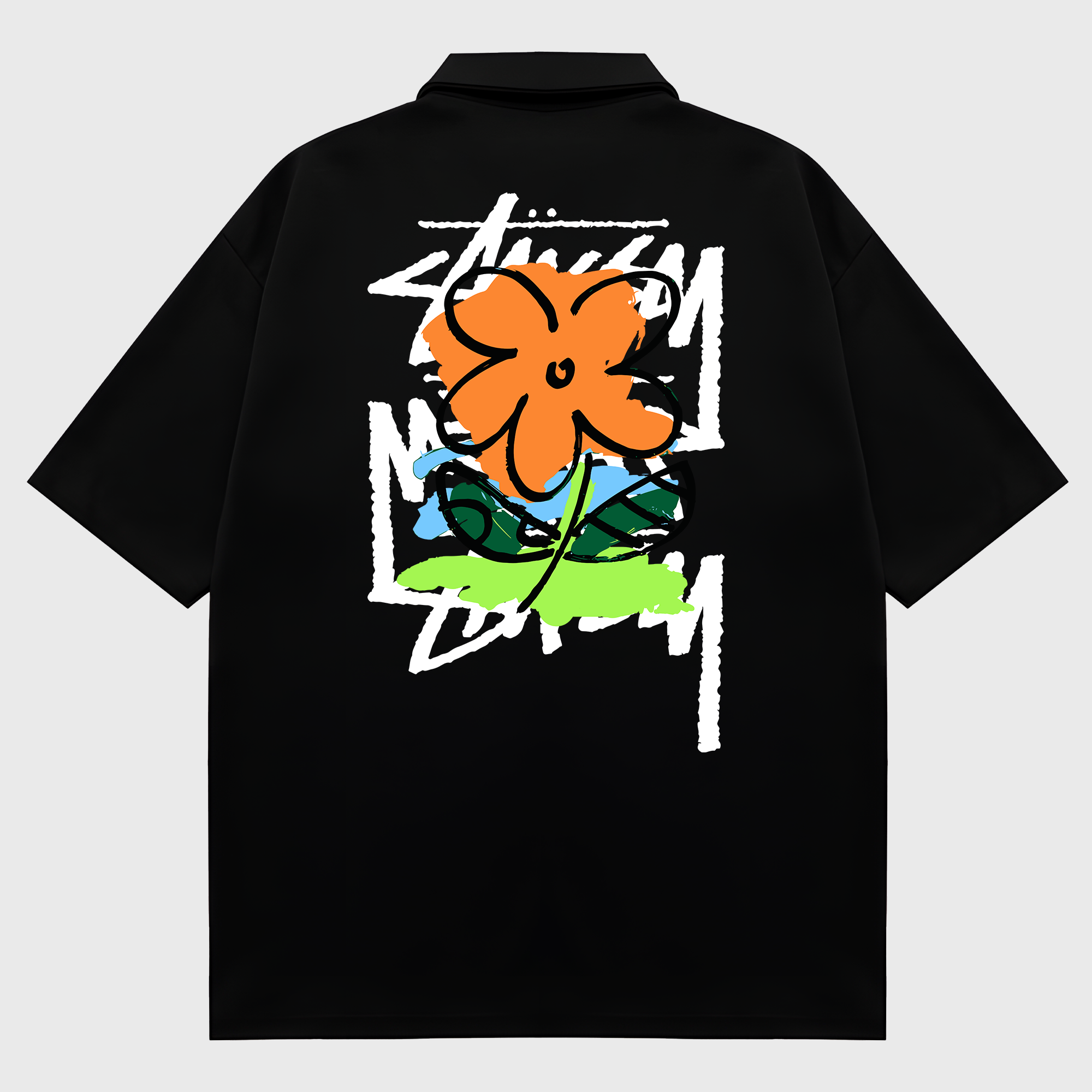 Stussy Floral Painting Polo