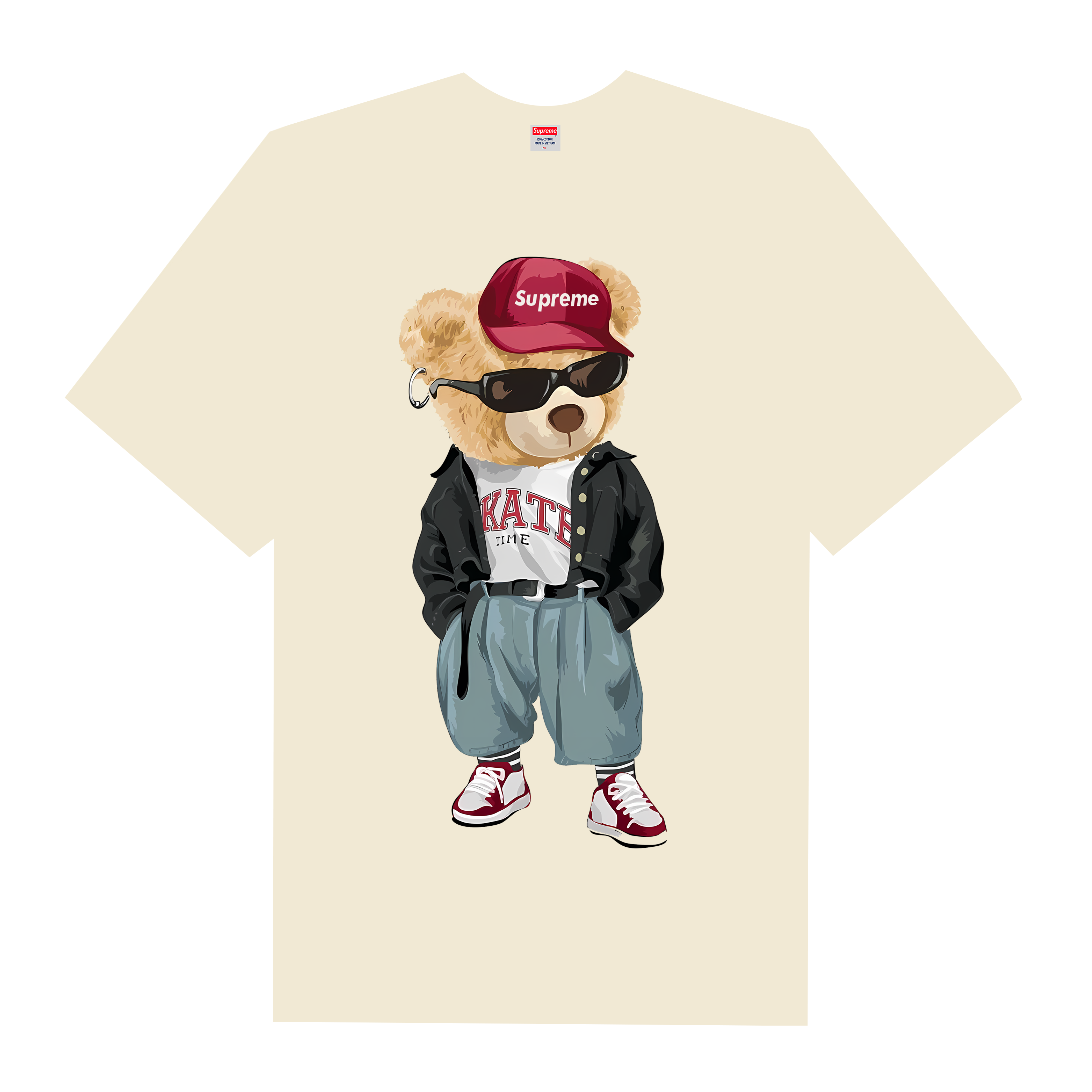 Supreme Bear Hip Hop T-Shirt
