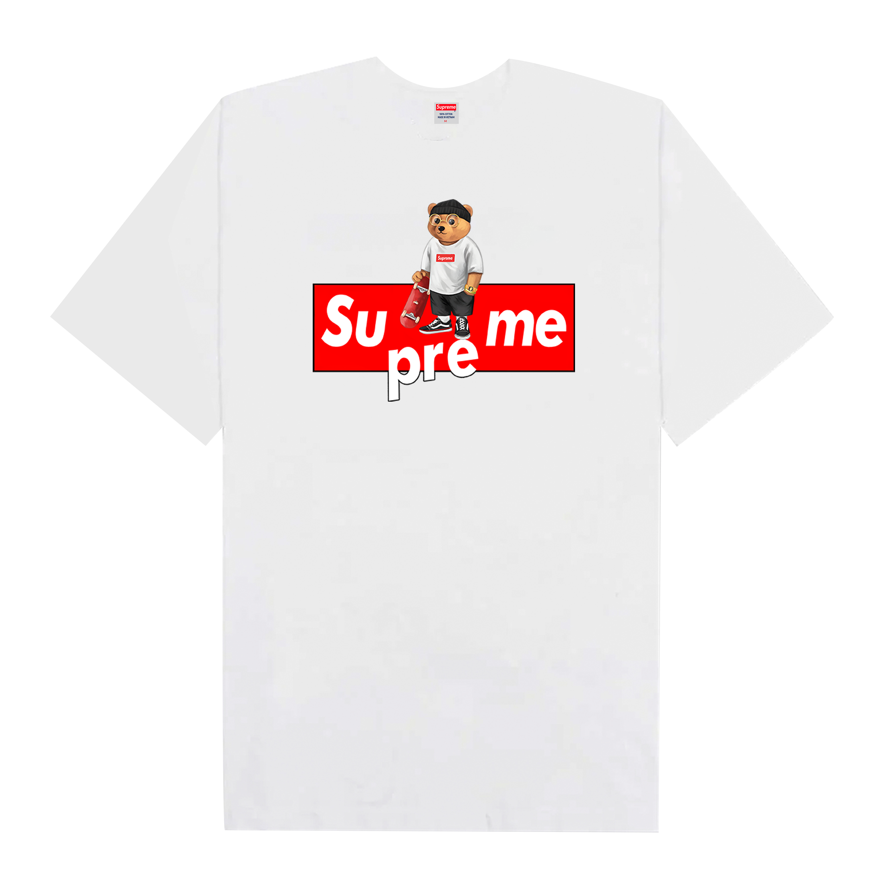 Supreme Logo With Bear Skating T-Shirt
