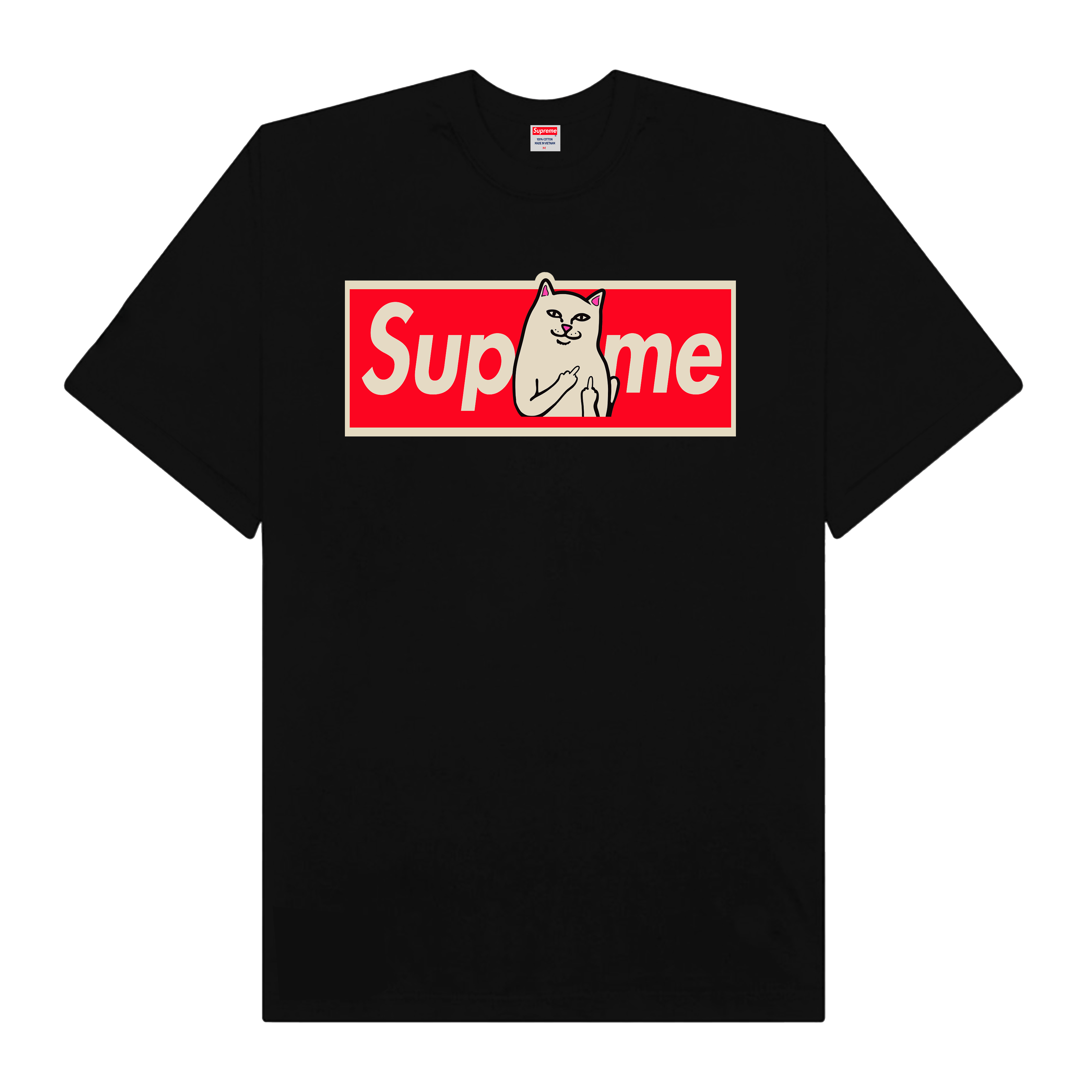 Supreme Middle Finger Cat  T-Shirt